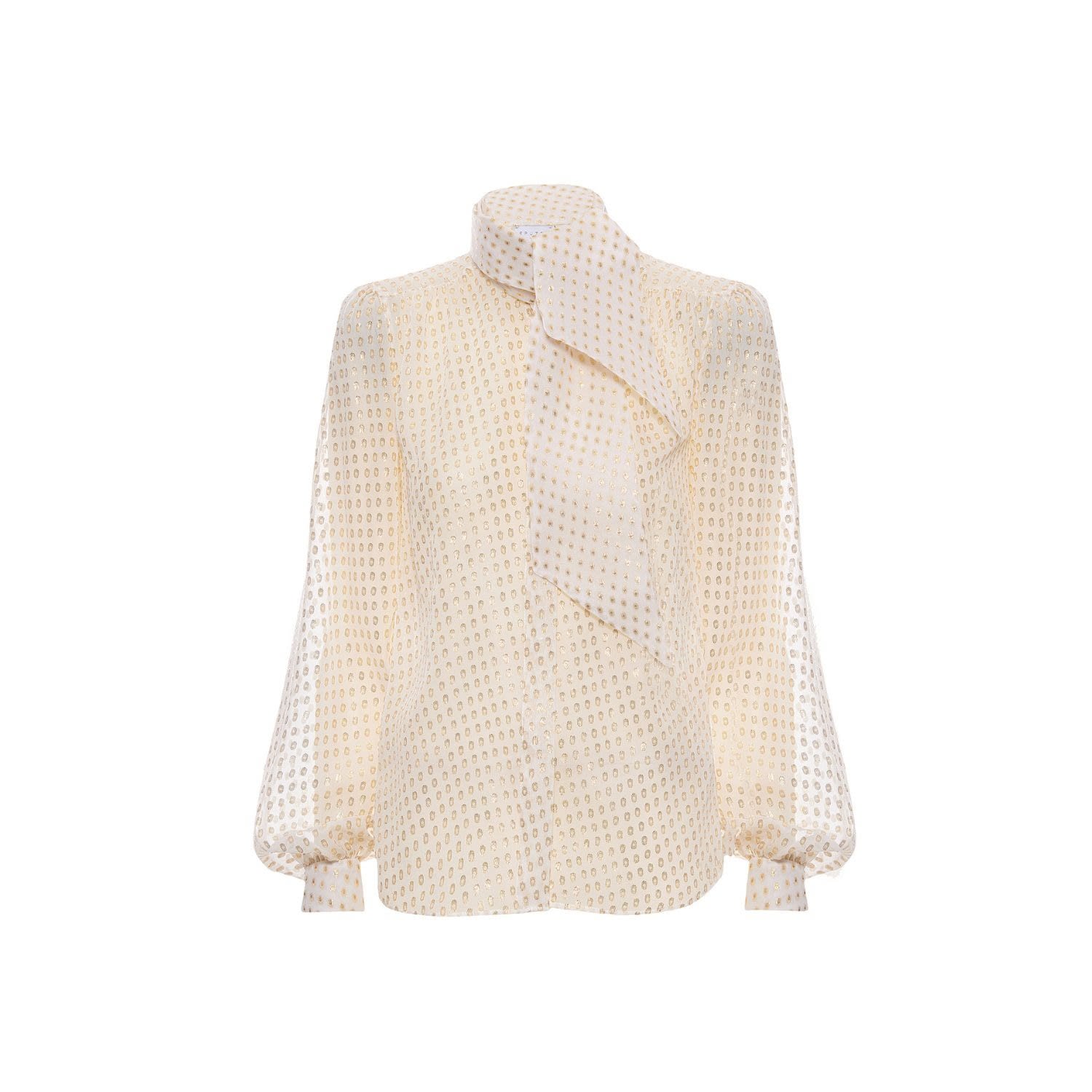 Women’s White Silk Blouse In Light Cream Xxs Epuzer