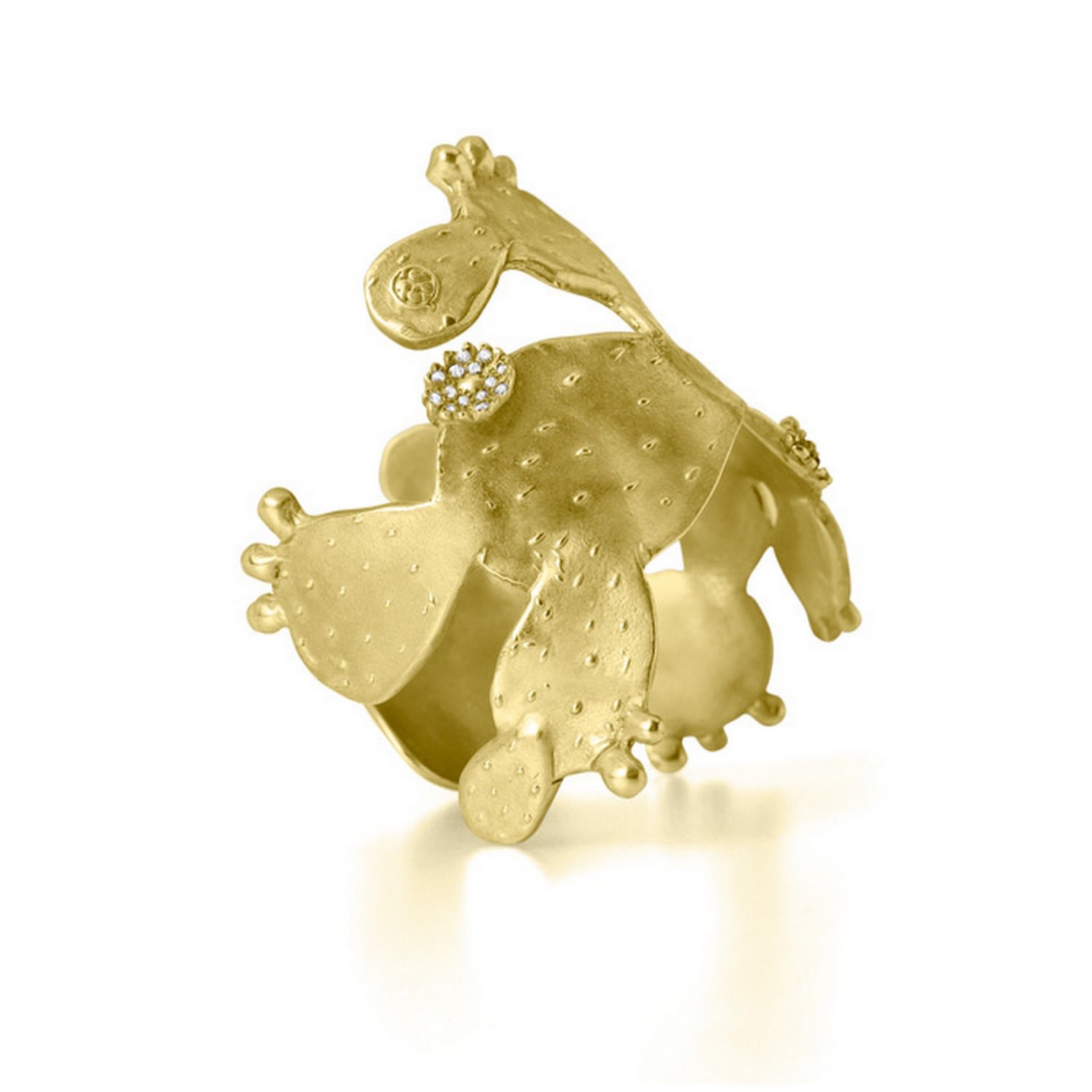 Women’s Gold Cactus Cuff With Swarovski Sophie Simone Designs