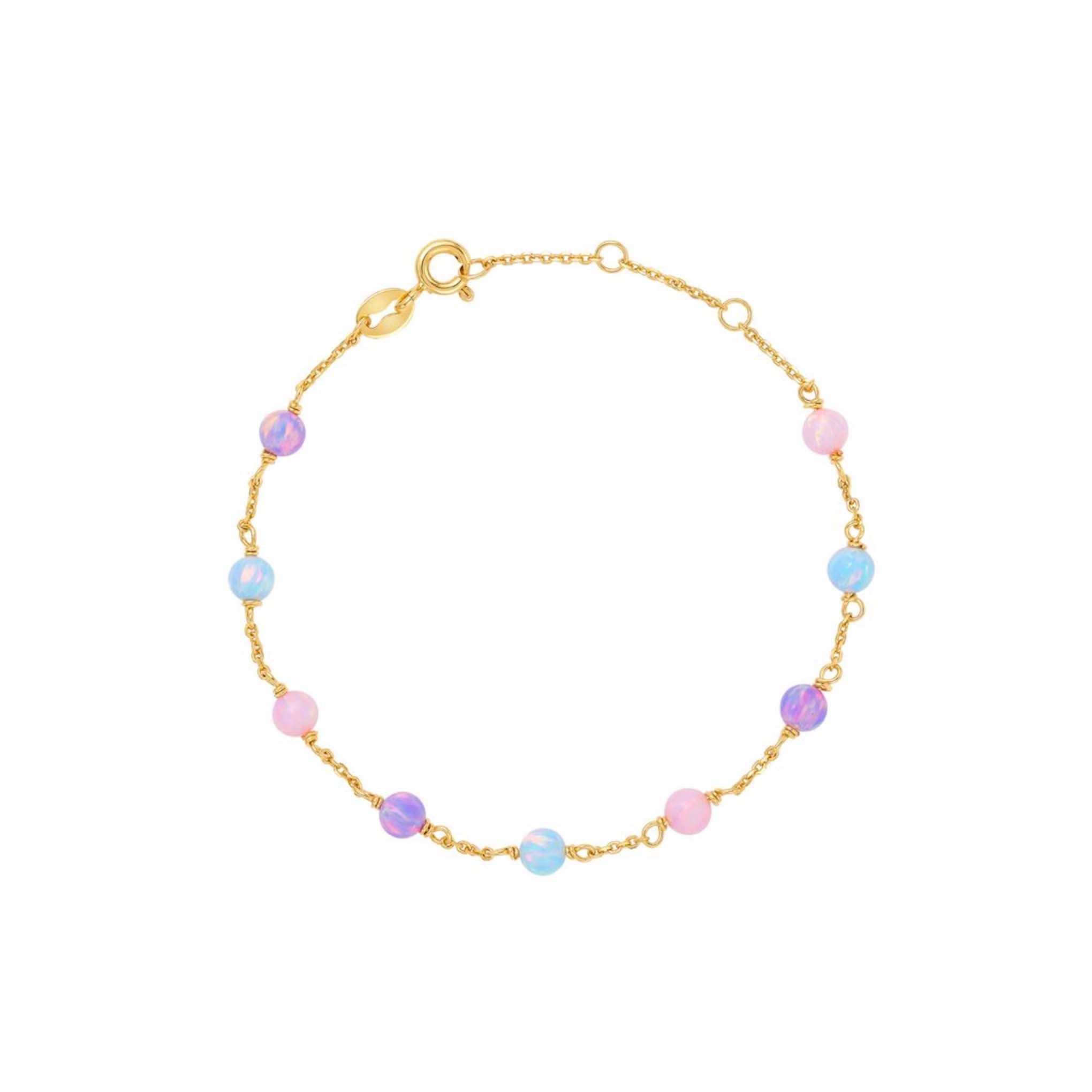 La Kaiser Men's Gold Pastel Opal Gum Drop Bracelet In Gold
