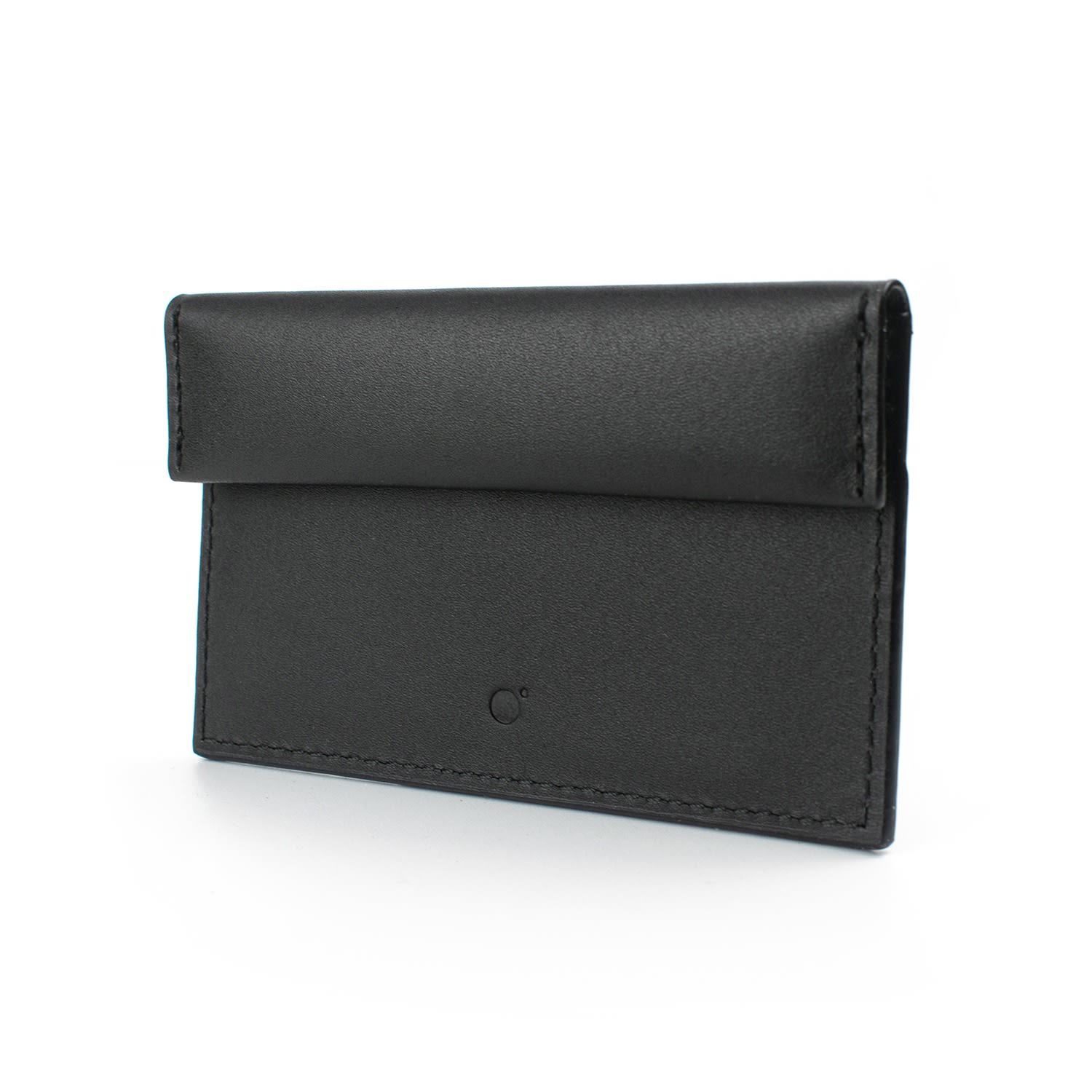 Godi. Men's Handmade Compact Leather Coin And Card Holder - Black