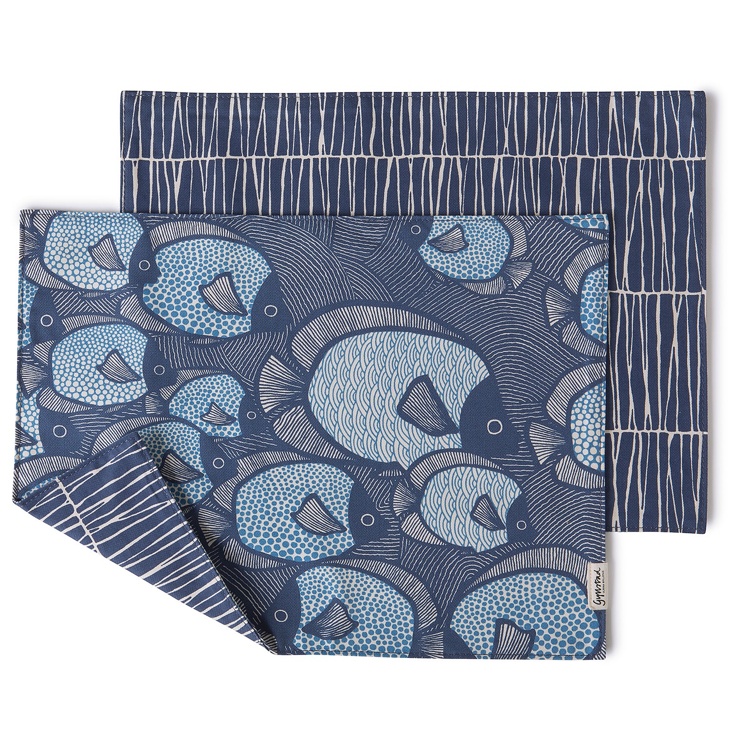 Gyllstad Fiskar & Barr Blue Placemats In Blue