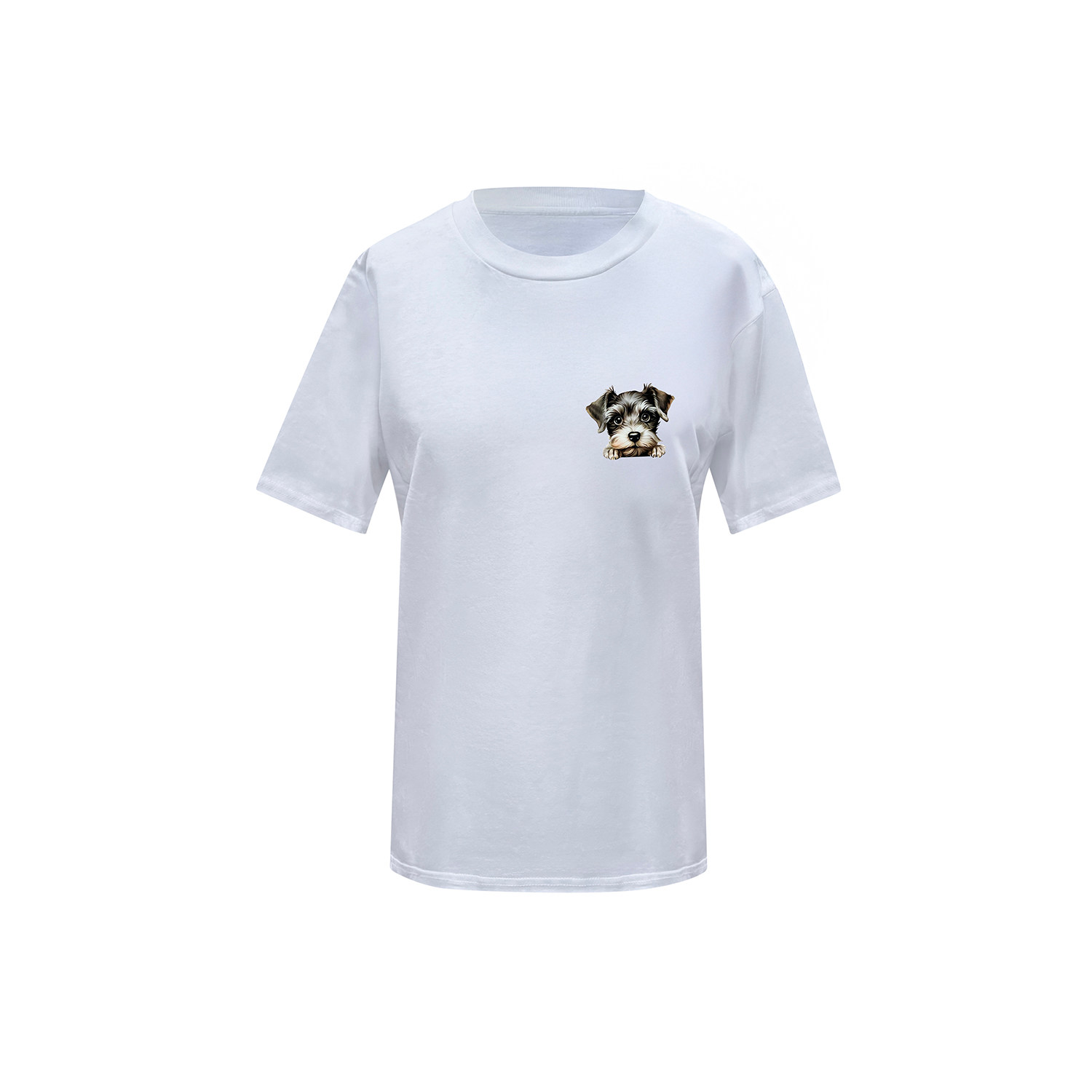 Toma Women's Dog Lover White T-shirt Number Fourteen In White