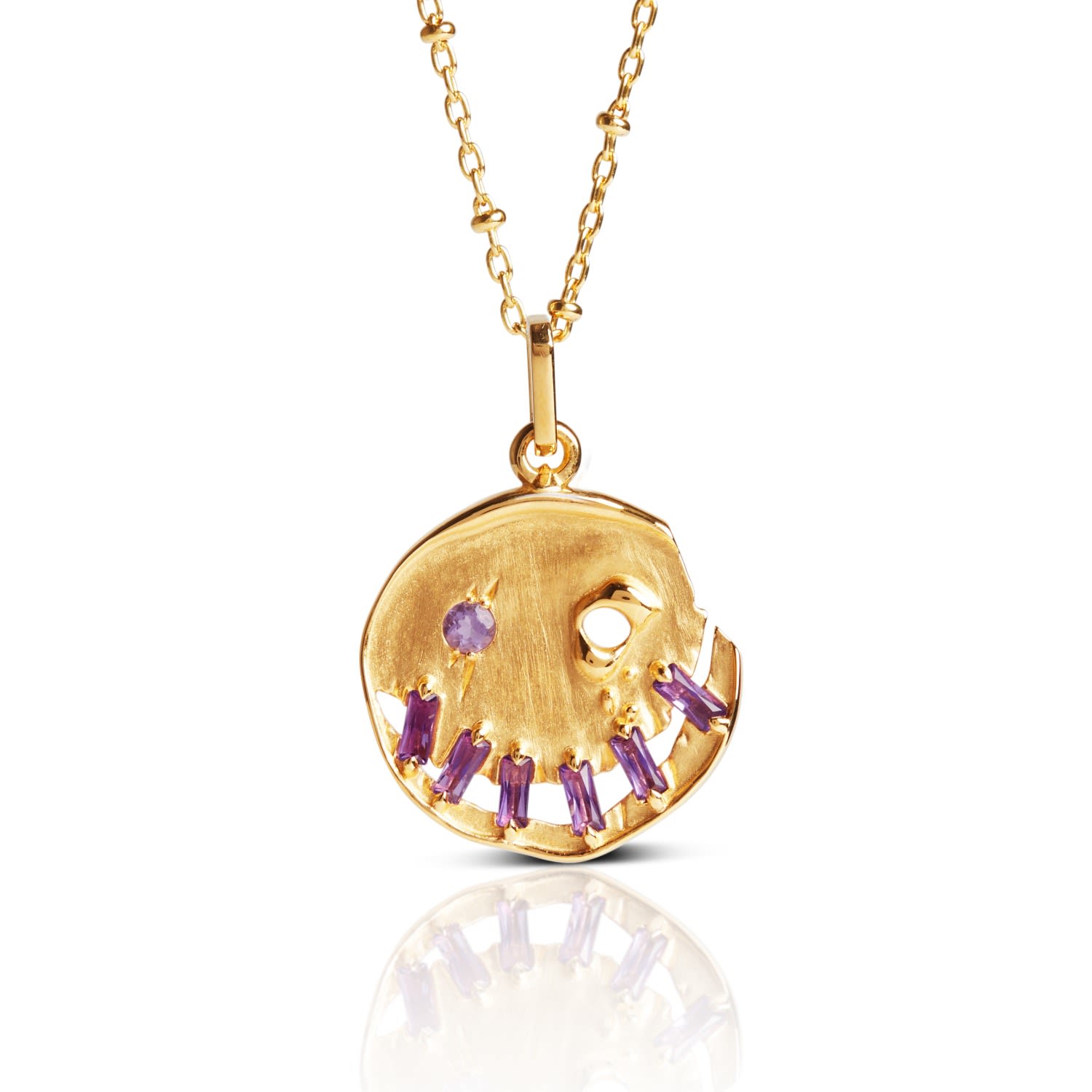 Kasun Women's Smile! - February - Gold Vermeil In Gold