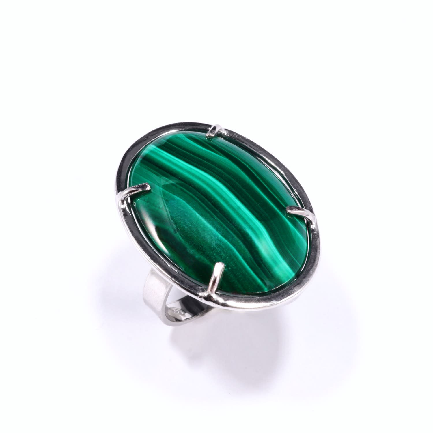 Mineralgems ✩ Studio Women's Green Malachite Ring