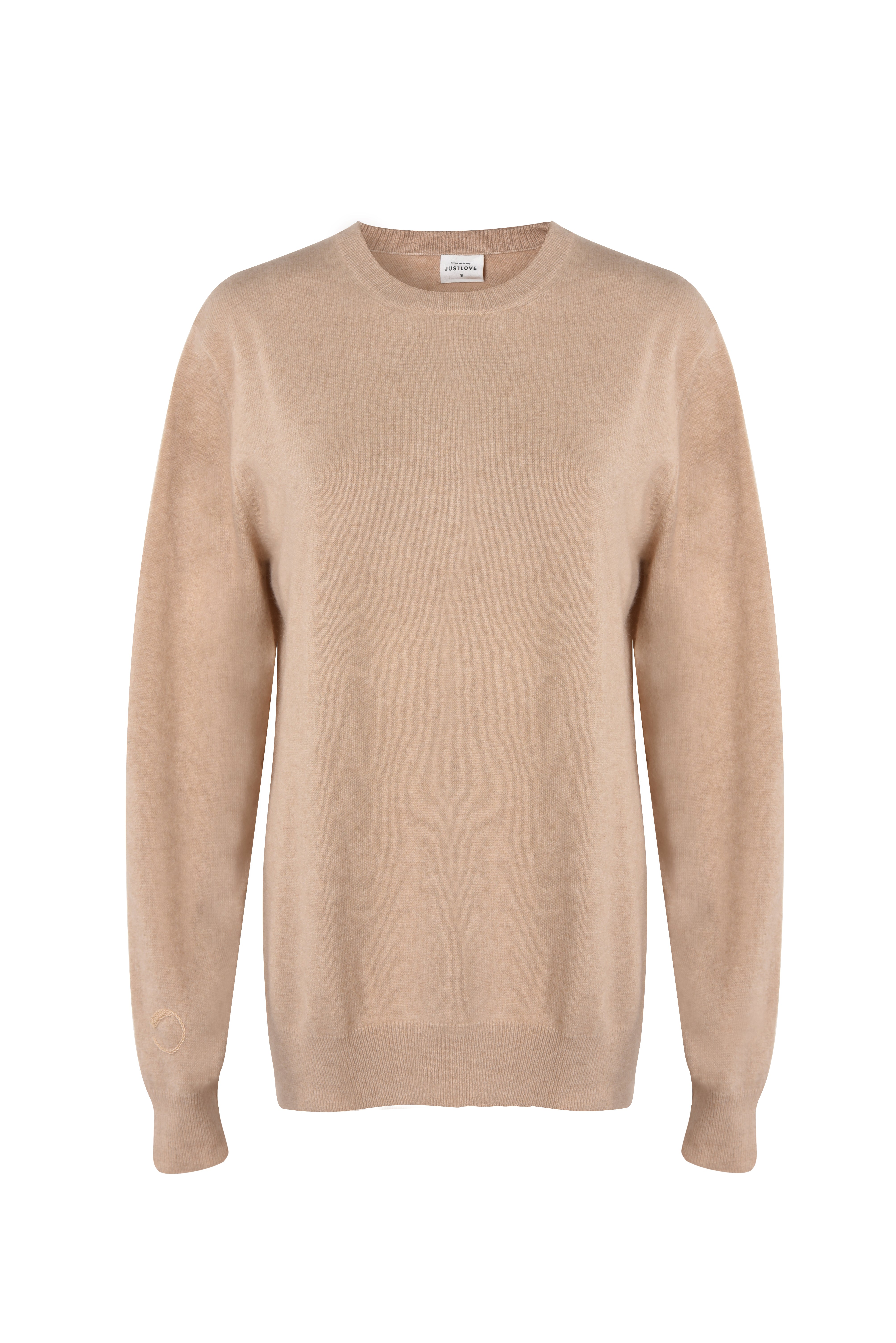 Justlove Women's Neutrals First Love Cashmere Crewneck Organic Beige In Beige