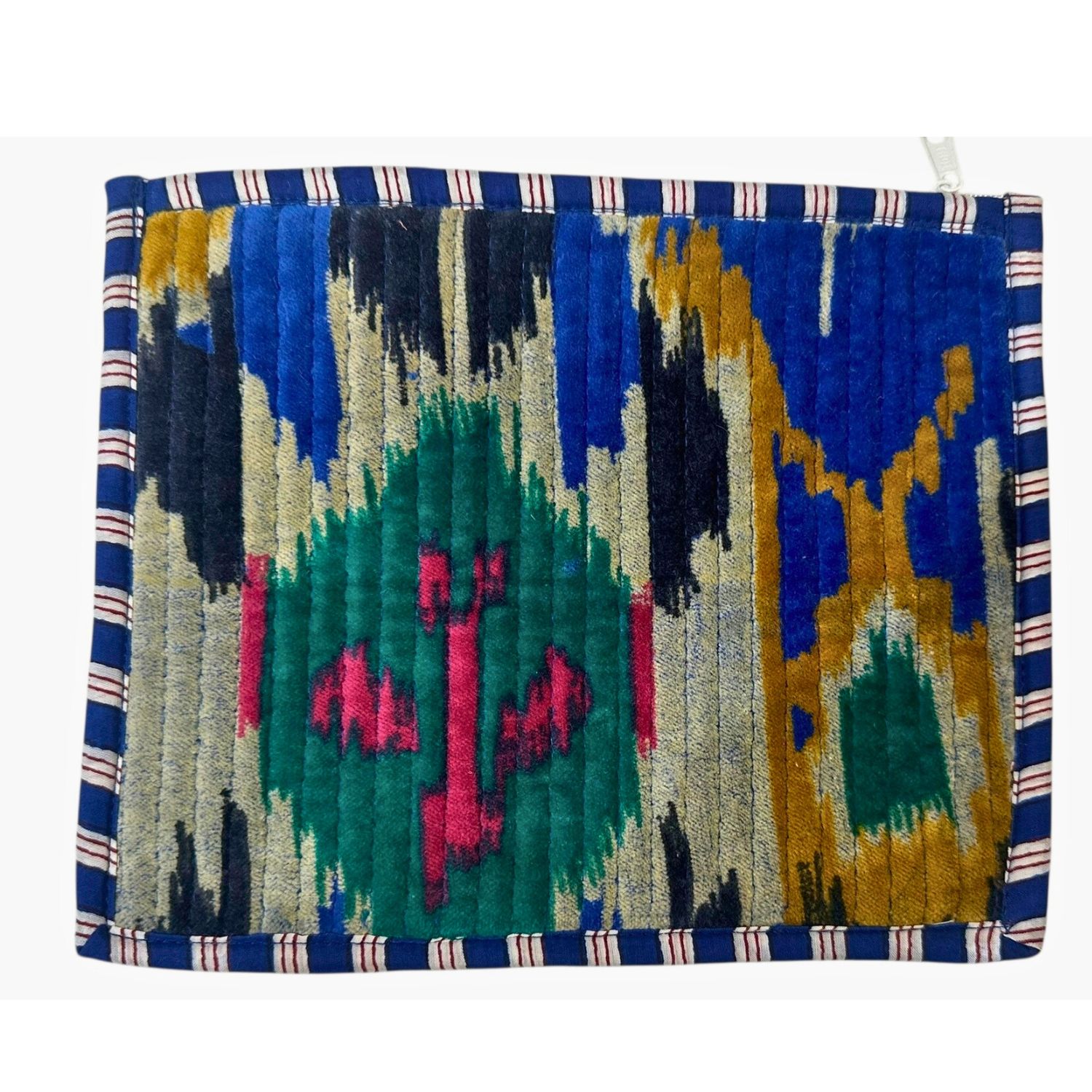 Conscious Yoga Collective Women's The Recycled Flat Pouch In Ikat Blue