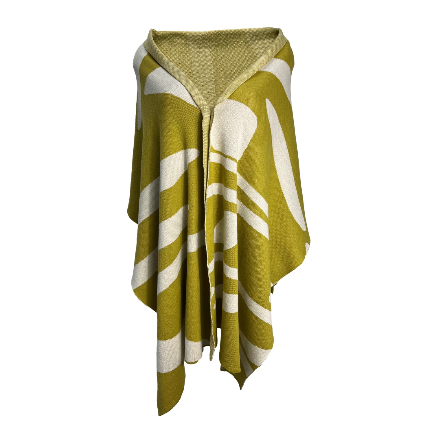 Women’s White / Yellow / Orange Mosaic Cotton Knitted Scarf - Chartreuse & Ivory One Size Sisu Sisu