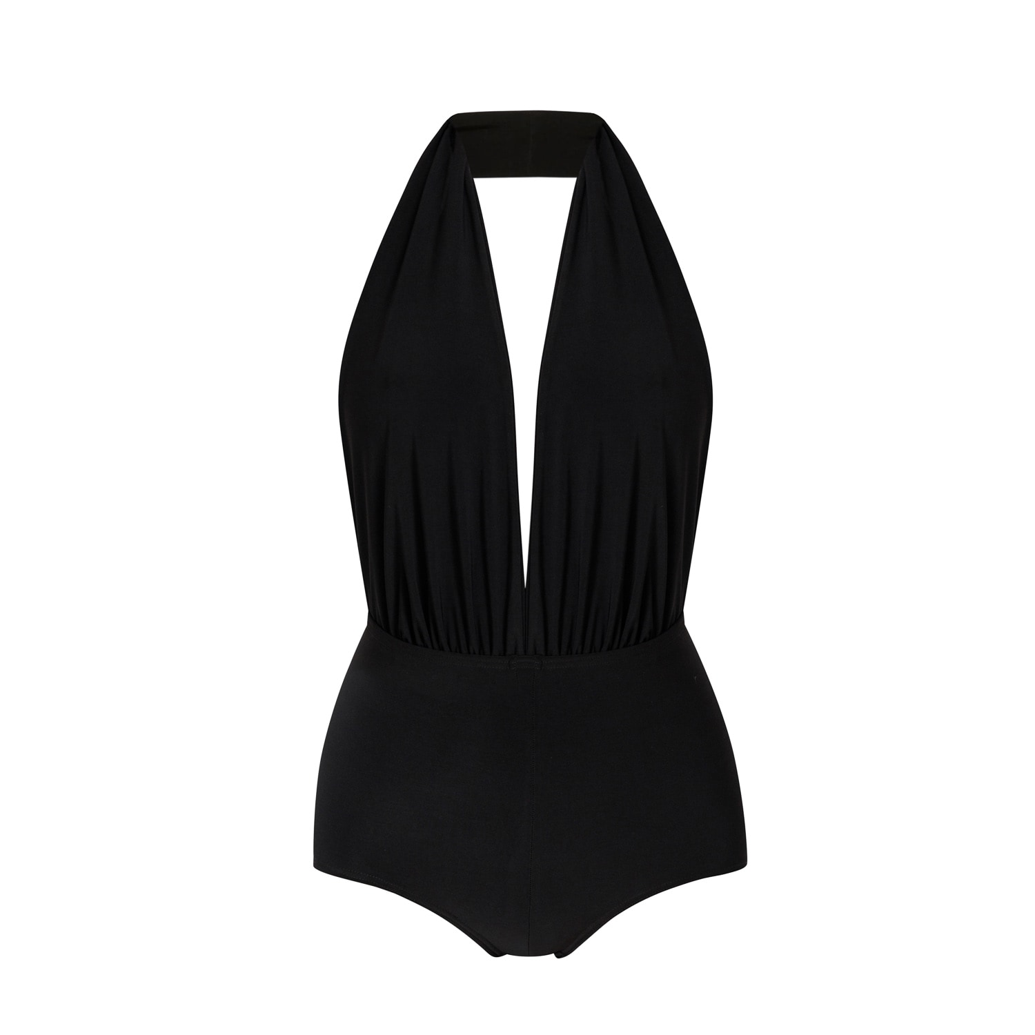 Lia Aram Women's Black Halterneck Micro Jumpsuit In Black