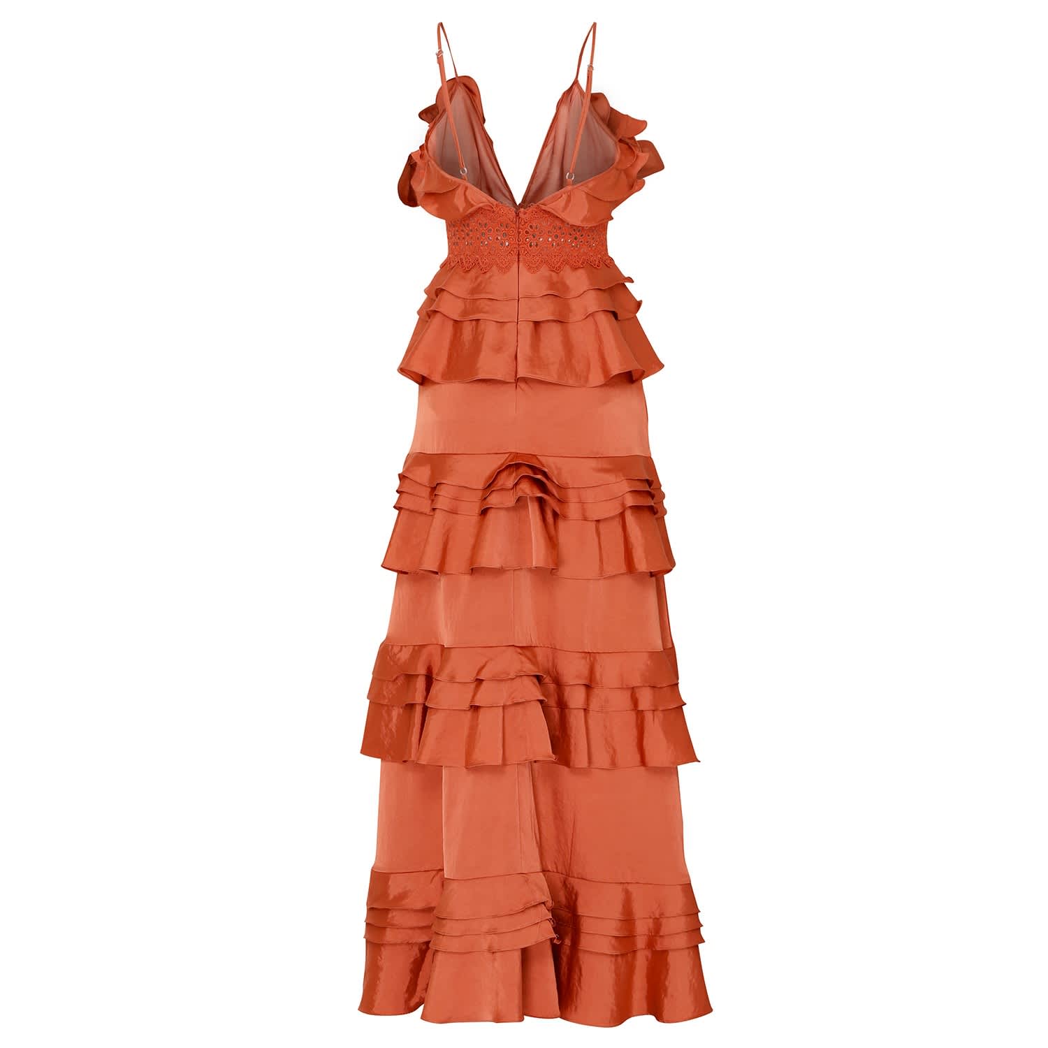 plunge front maxi dress