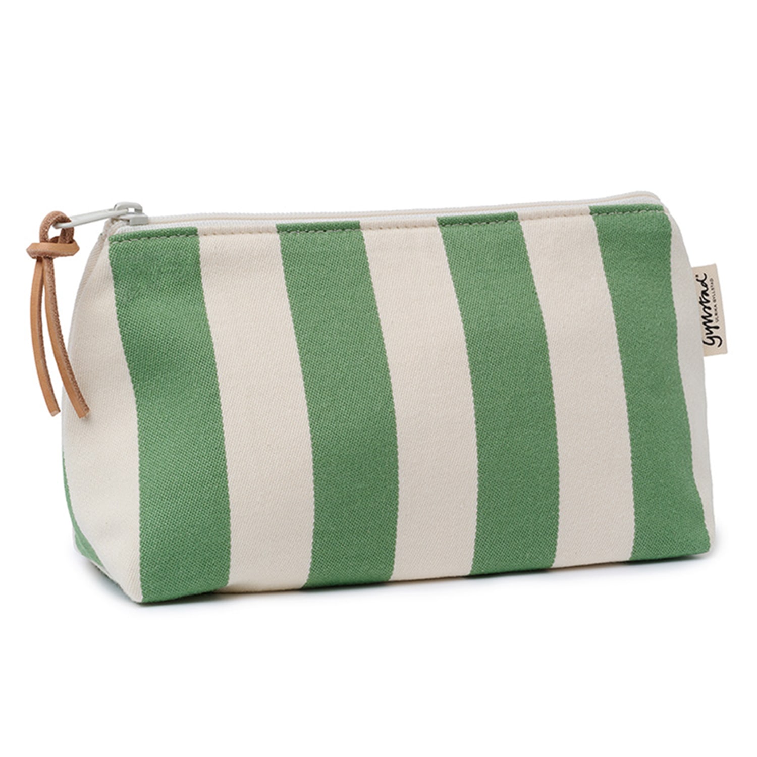 Nora Stripe Limeleaf Green Wash Bag M Gyllstad