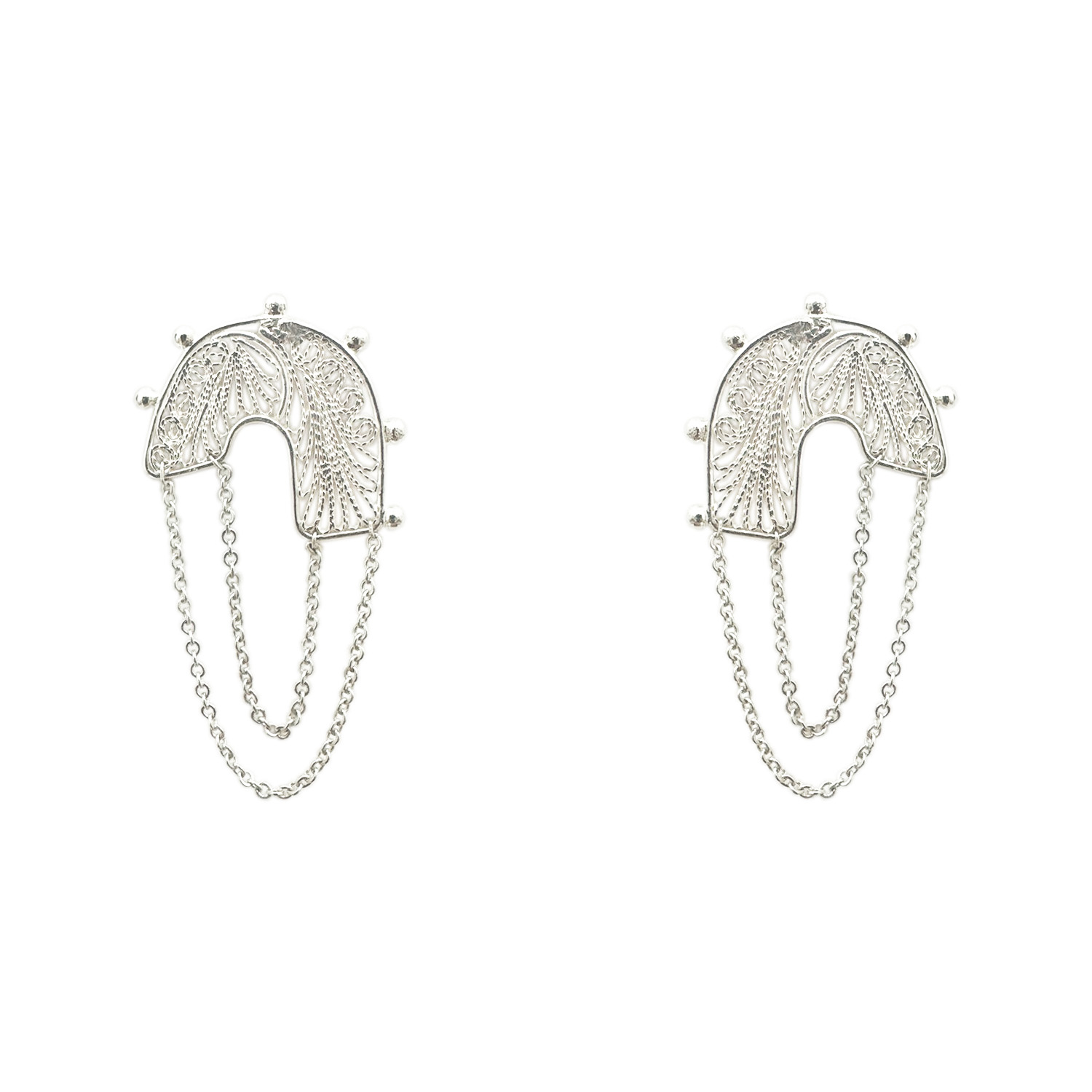 Mamba Women's Gold Candelita Alma Silver Earrings