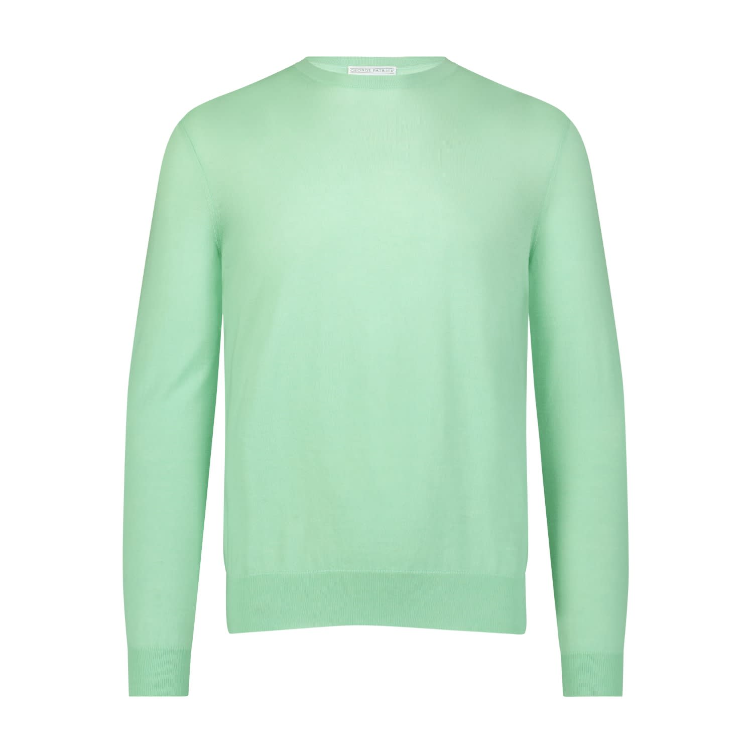 Basic Sweater Mint Sweater Men CREW Men's Brushed Wool Cable-Knit