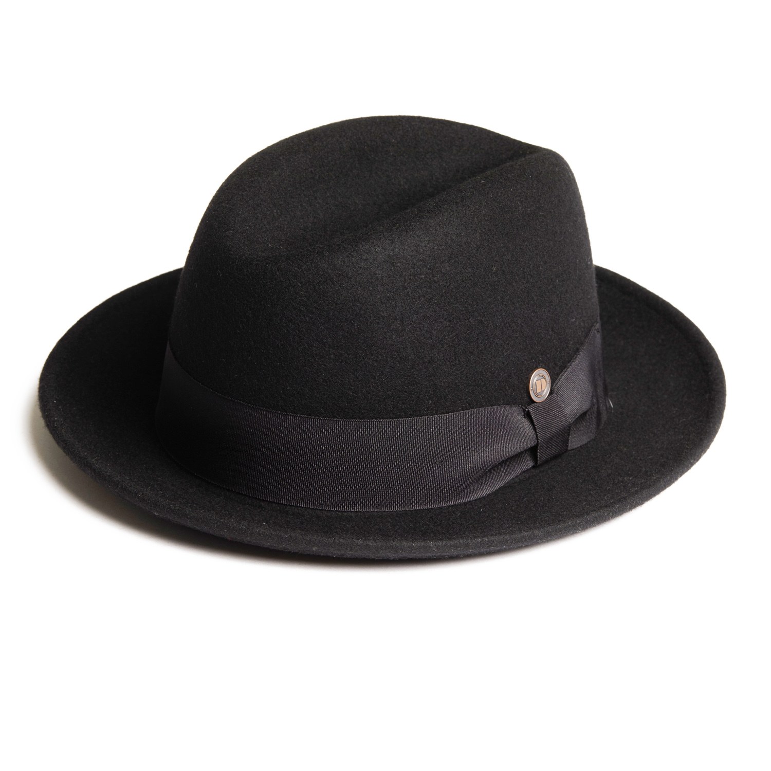 Dasmarca Hats Men's Godfather Black Wool Felt Centre Dent Hat In Black