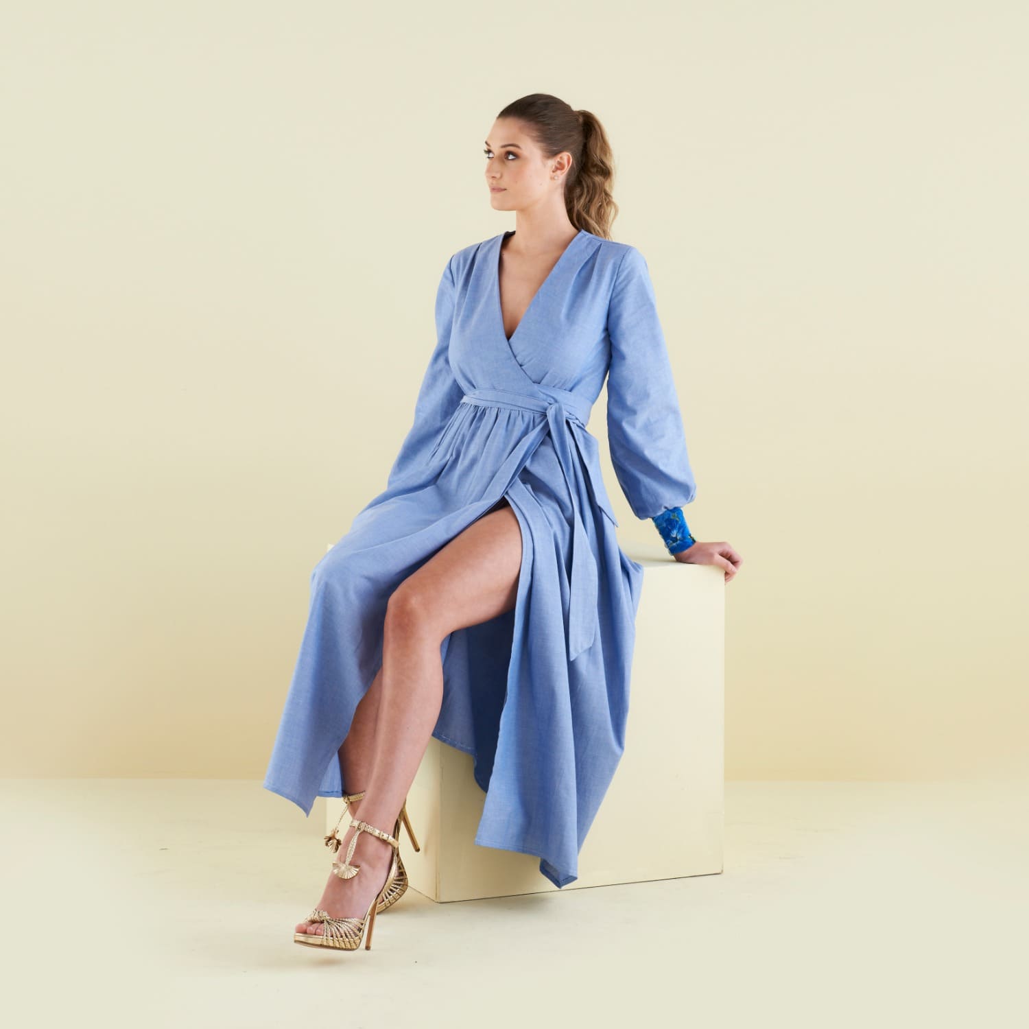 wrap dress cotton