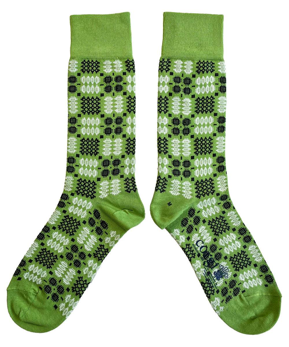 Mabli Women's Green Carthen Socks - Kermit In Green