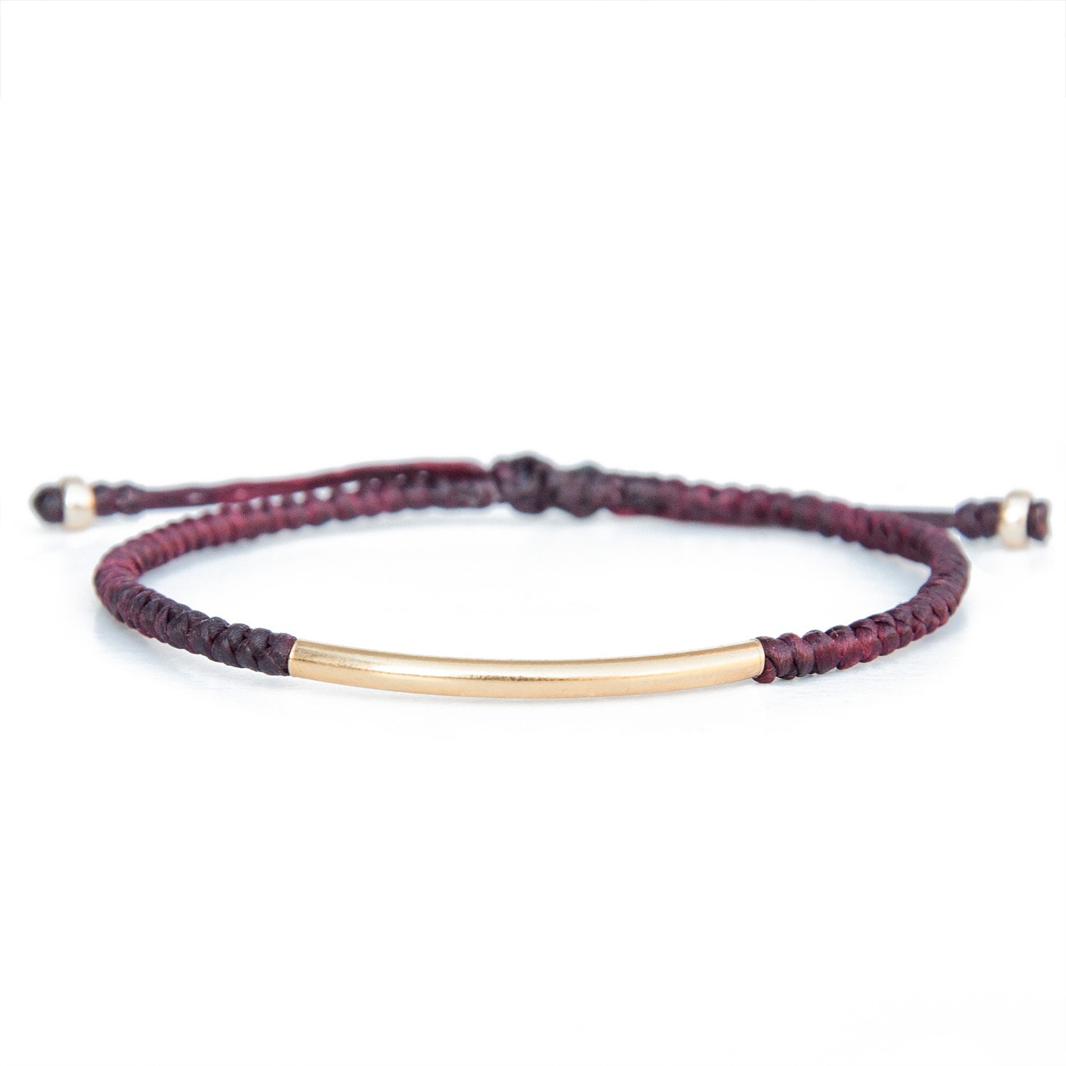 Women’s Bridge Wine Red & Gold Rope Bracelet - Modern Durable Waterproof & Adjustable Harbour Uk Bracelets