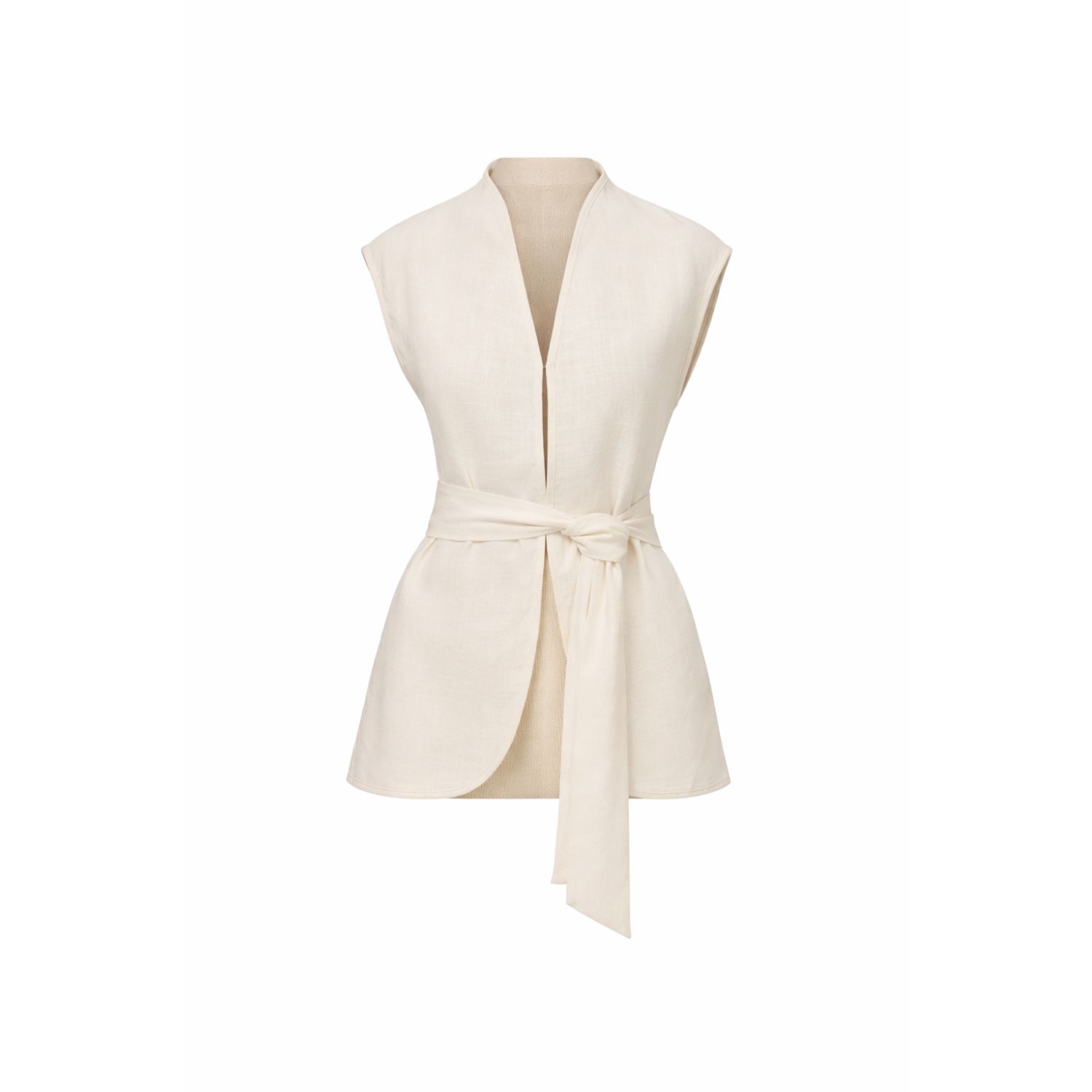 Clare Linen Blend Wrap Vest Top | Curated Row | Wolf & Badger