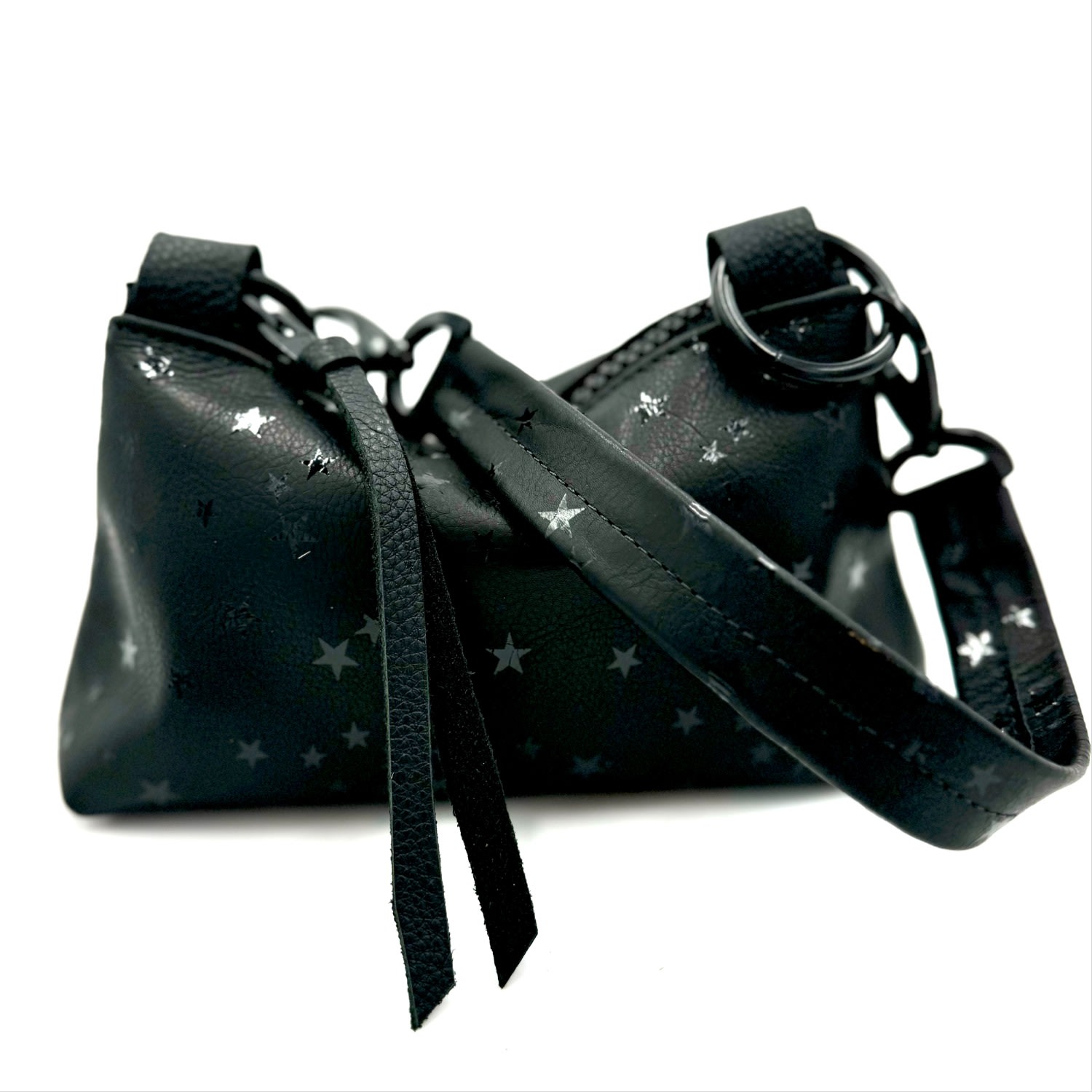 Lynn Tallerico Women's Amy Shoulderbag In Little Black Star Leather In Black
