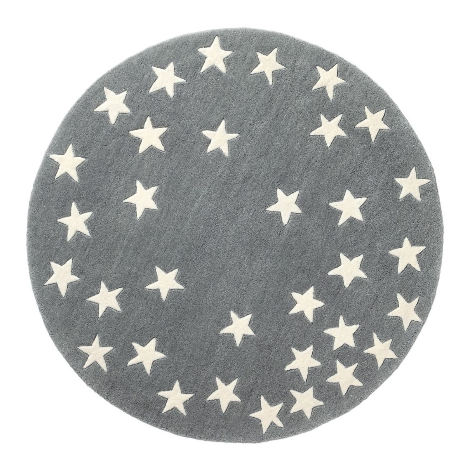 J.j.textile Grey / White Stars Hand-tufted Wool Rug