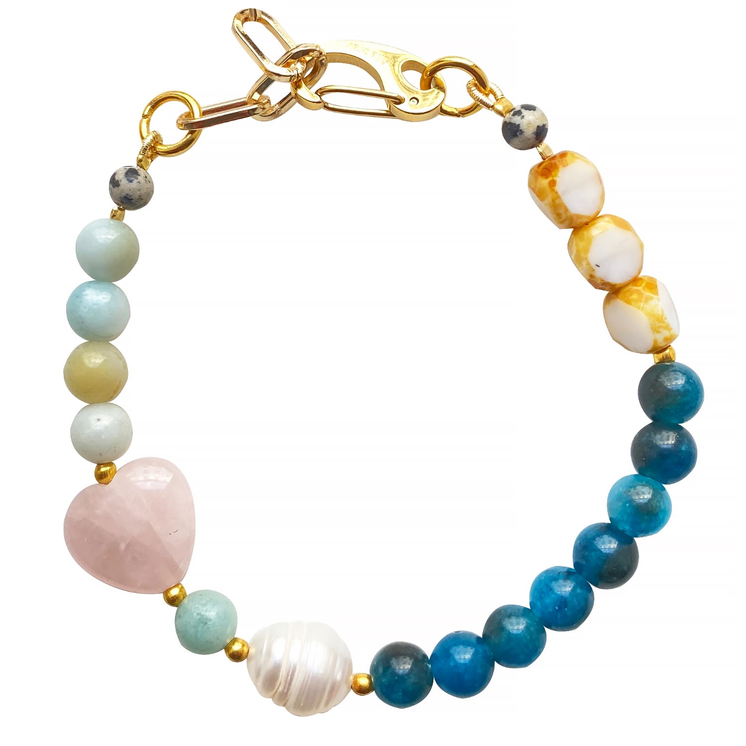 Women’s Gold Heart Pearl Bracelet Sienna Smilla Brav