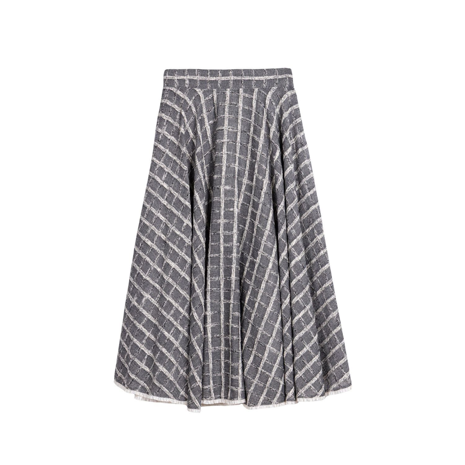 Nocturne Women's Frill Trimmed Ruffle Midi Skirt In Gray