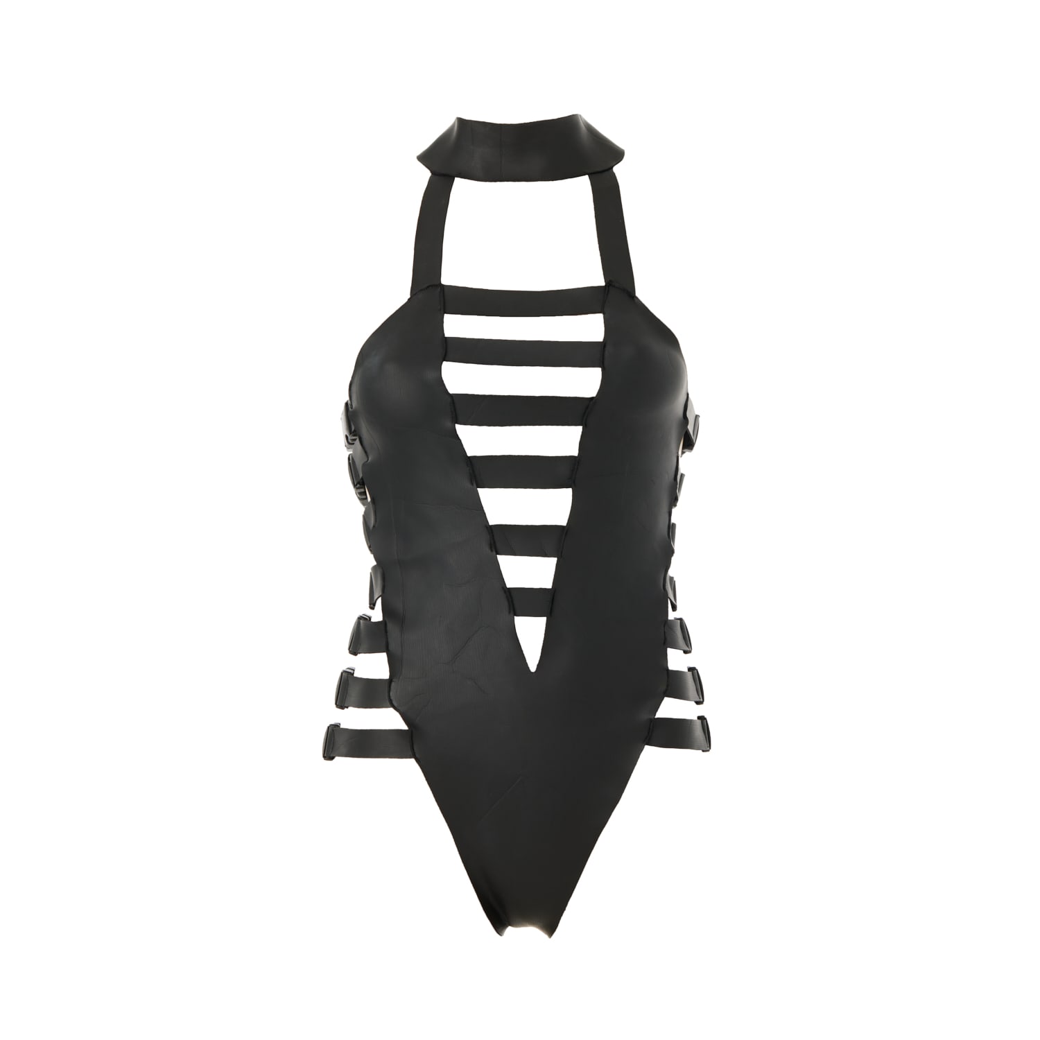 Siren Swimwear Women's Black Siren Leather Neoprene James Bond Wetsuit Swimsuit Couture In Black