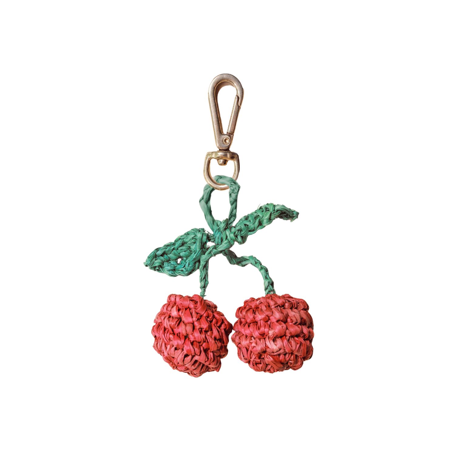 Women's Red / Green Red Cherry Bag Charm - Summer Bag Accent | Likhâ