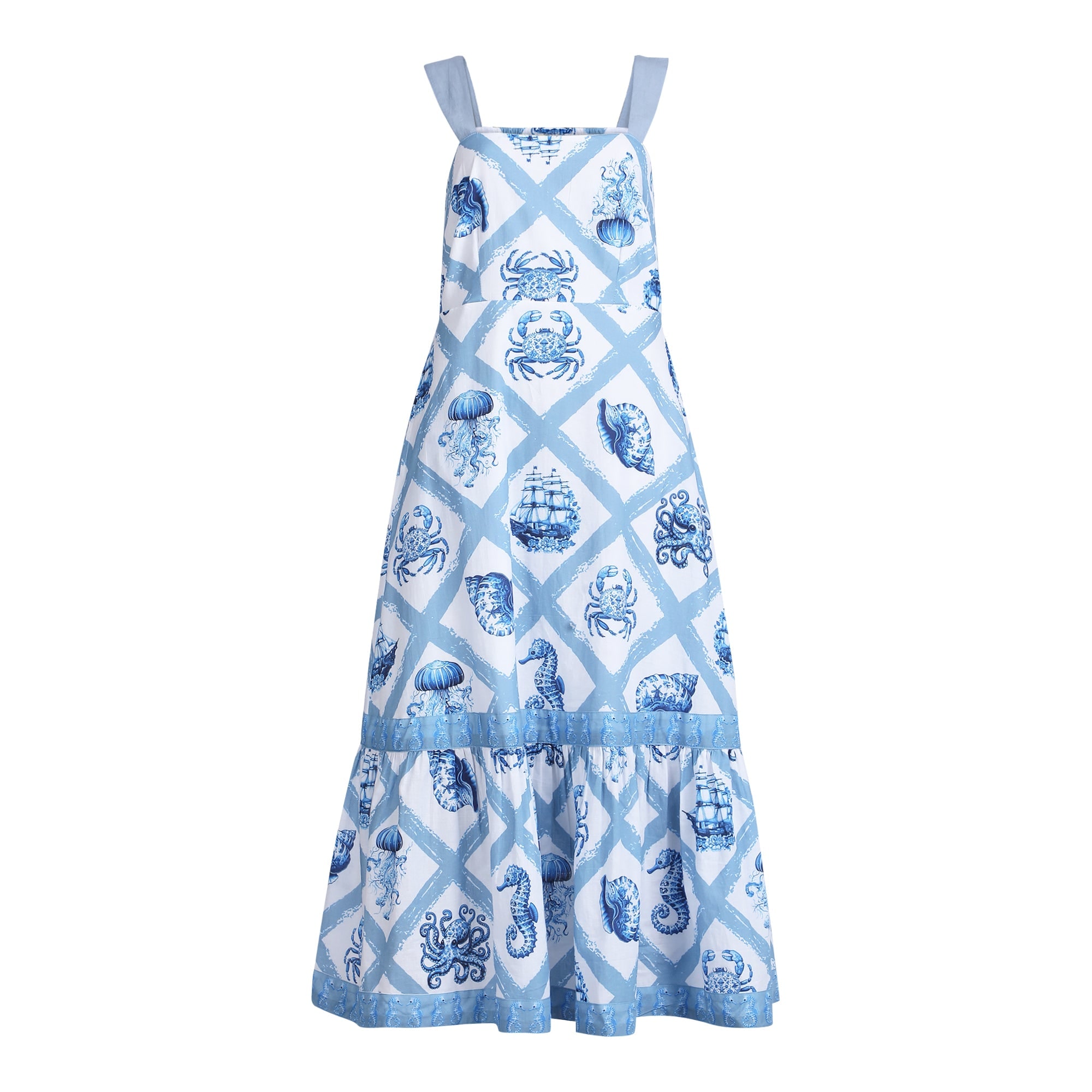 Islapayal Women's Blue / White Sundress