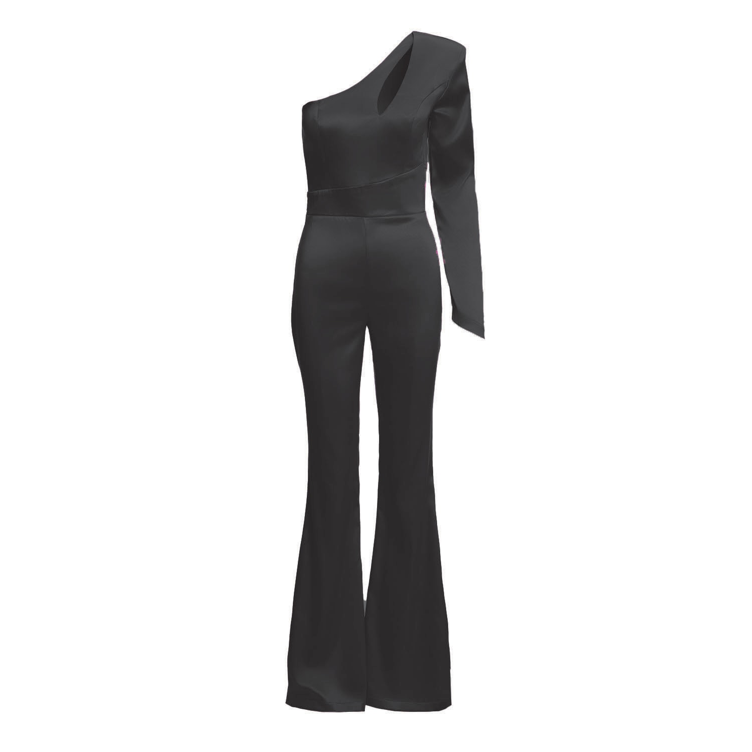 Bluzat Women's Black Jumpsuit With Cut-out In Black