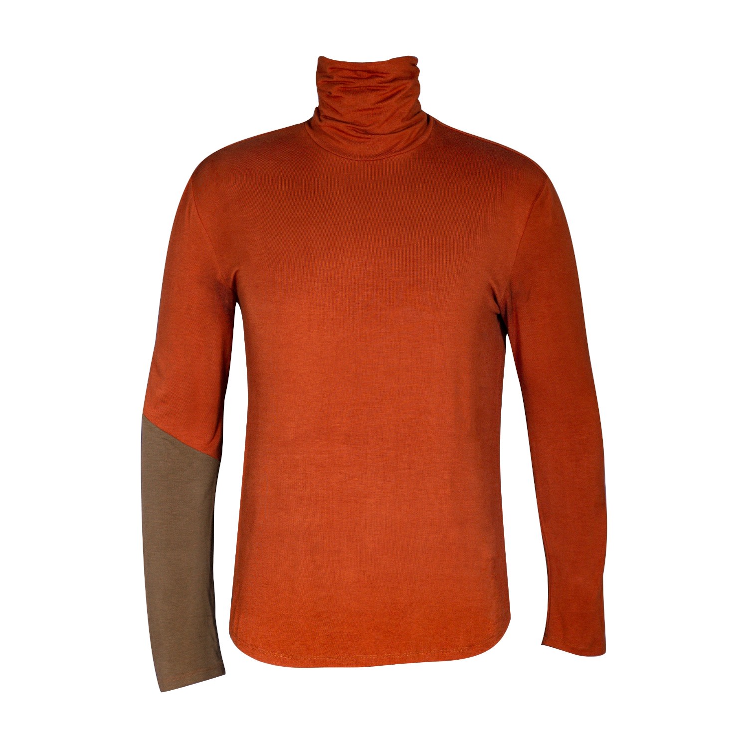 Carlton Jones Men's Yellow / Orange Bamboo Turtleneck Homme - Yellow & Orange In Yellow/orange