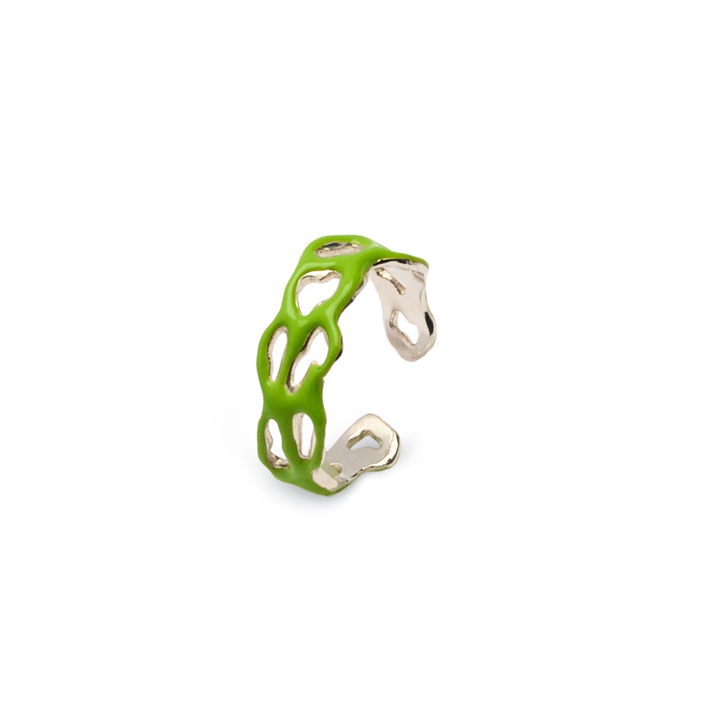 Generazione Zordan Women's Midi Ring Acid Green Knuckle Ring