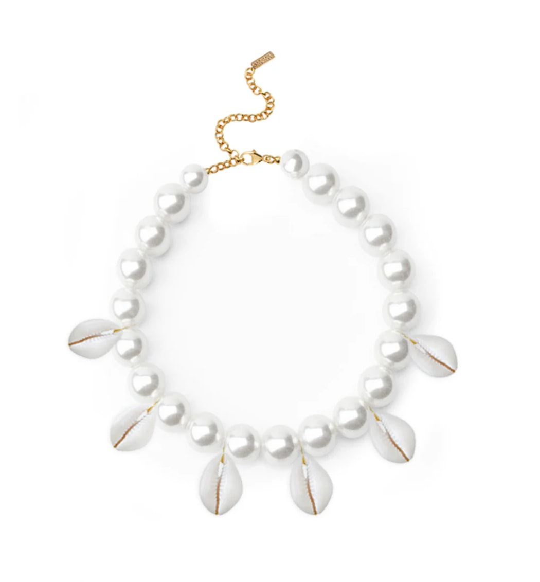 Adriana Pappas Designs Women's White Hula Girl Necklace In White