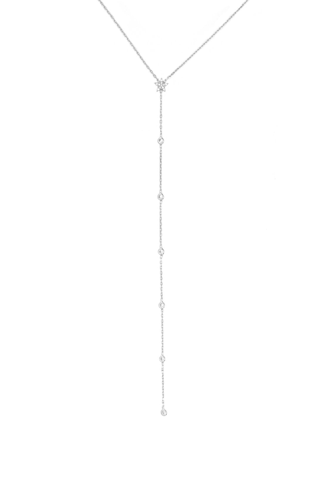 Women’s Star Lariat Cocktail Necklace - Silver By Eda Dogan