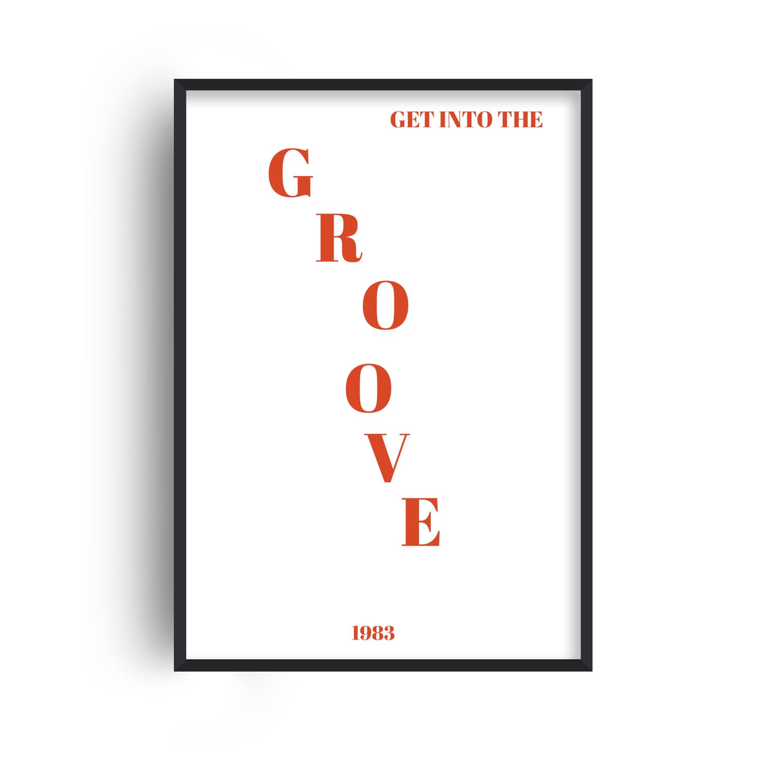 Fanclub Red Get Into The Groove 80s Abstract Giclée Art Print A2 In Multi