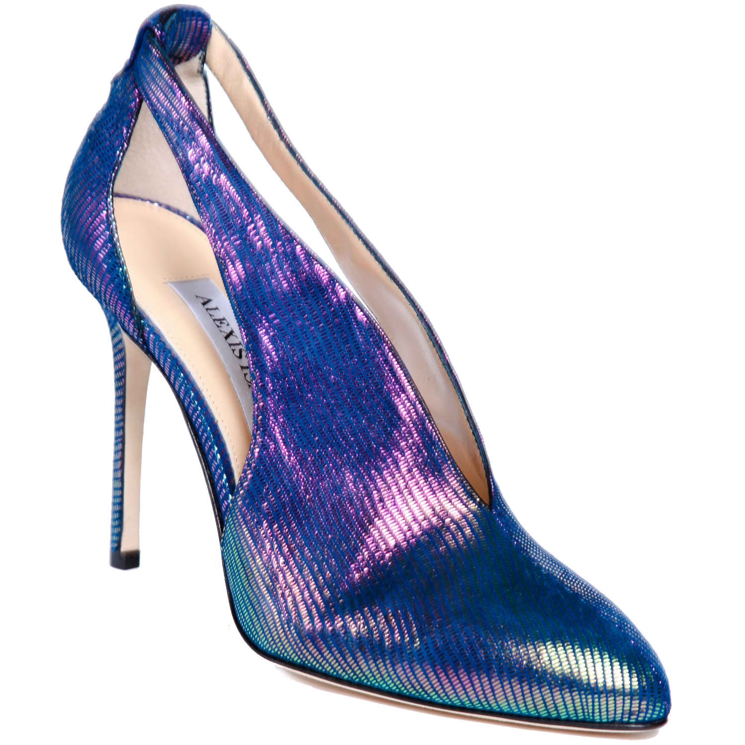 iridescent blue heels