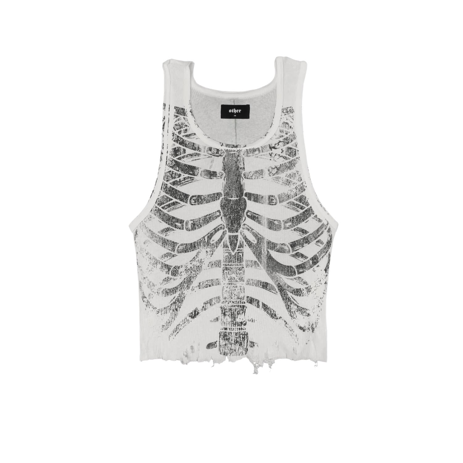 Other Uk Women's Skeleton Distressed Beater In White