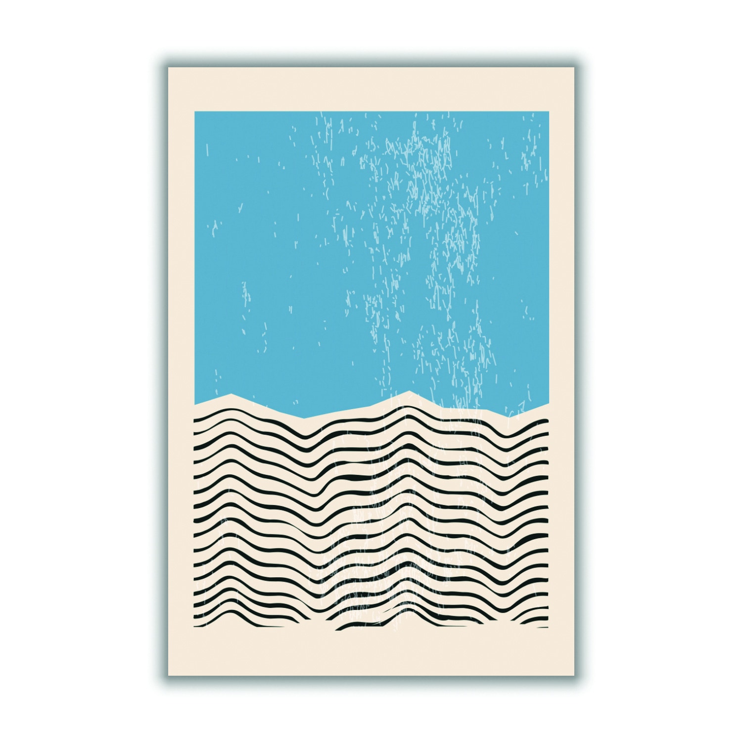 Blue Minimal Abstract Set #2 A3 297 X 420Mm Stanley Print House