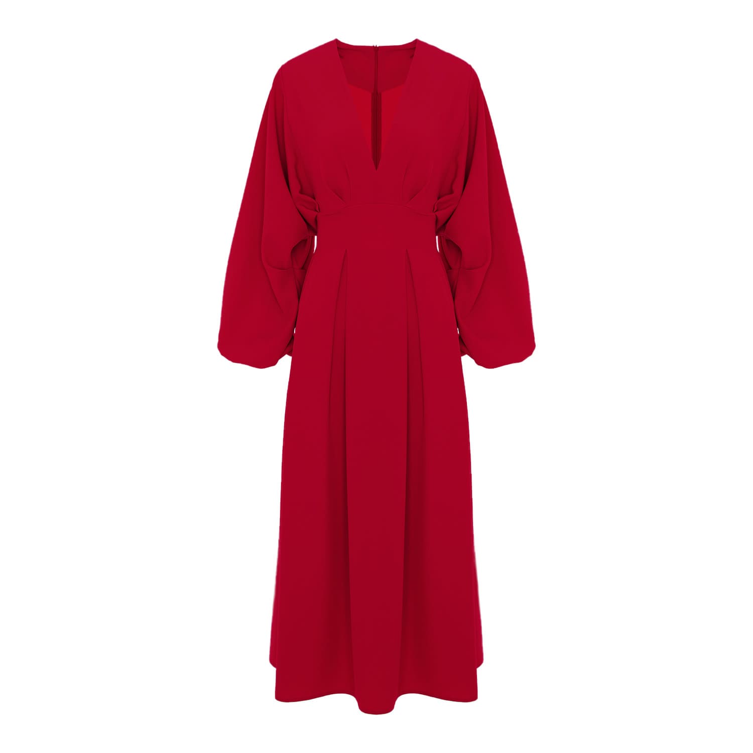 strapless open back dress Odana's | Garnet Red Wrap Maxi Dress