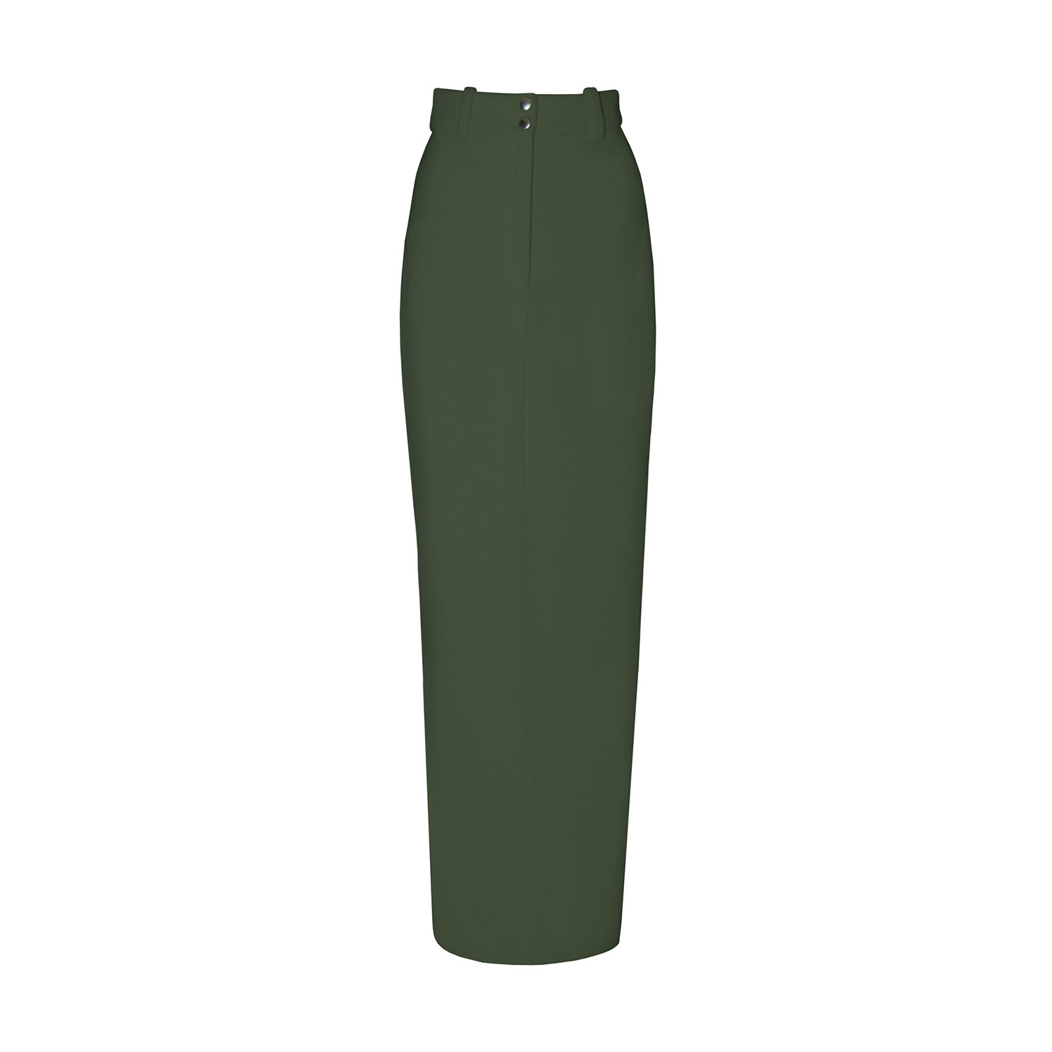 Vestiaire D'un Oiseau Libre Women's Green Khaki Cashmere Pencil Skirt