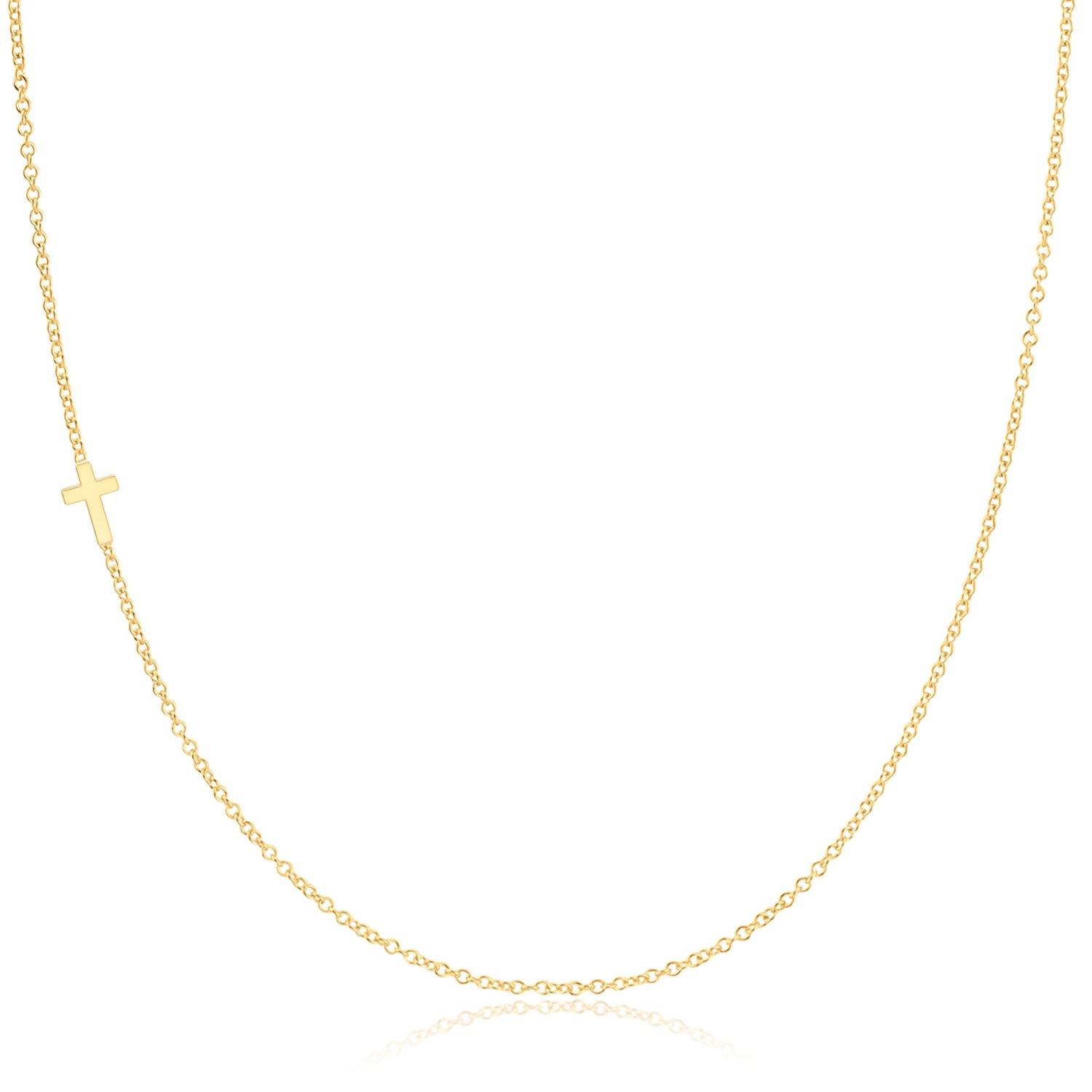 Maya Brenner Women's 14k Gold Asymmetrical Charm Necklace - Yellow Gold - Paw Print In Gold