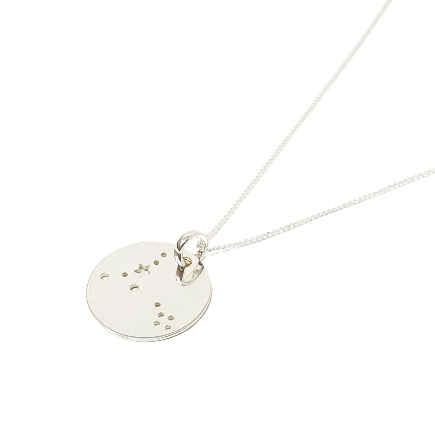 Women’s Pisces Constellation Sterling Silver Pendant Necklace Harfi