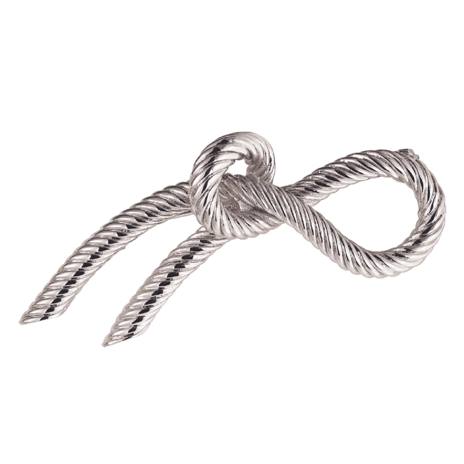 Grossé Women's Silver Platinum Loop Brooch, Series Trésor