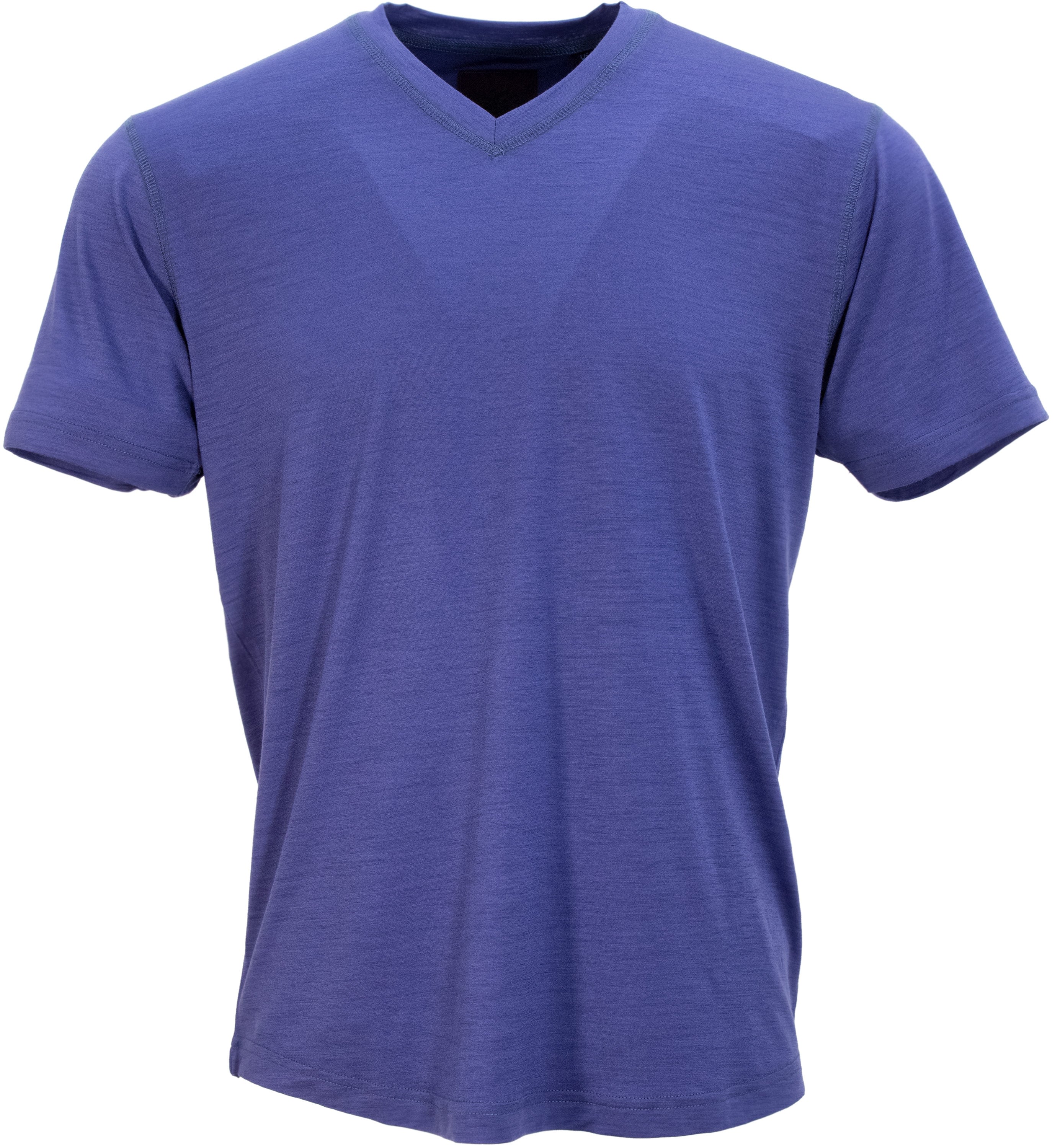 Lords Of Harlech Men's Blue Victor V-neck Merino Shirt In Skipper In Blue