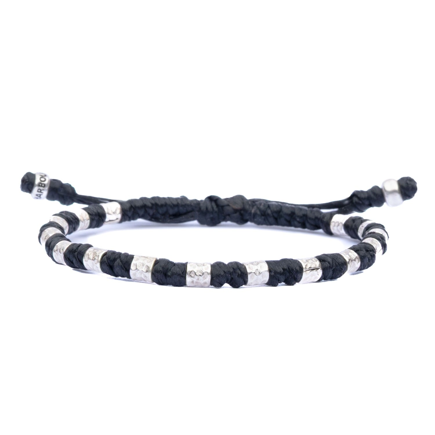 Harbour Uk Bracelets Women's Viking Bracelet With Silver & Black Rope – Freya In Brown