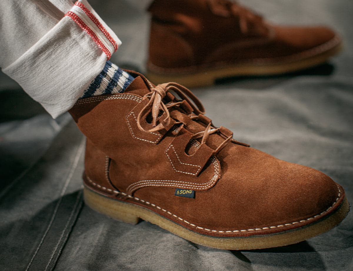 &Sons Virgil Desert Boot &SONS Trading Co Wolf Badger