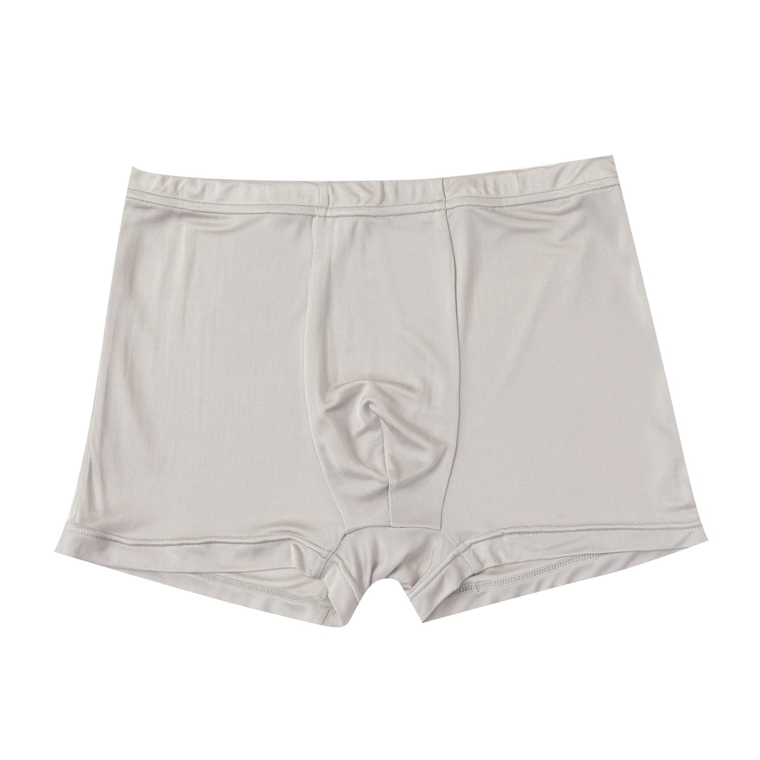 Soft Strokes Silk Knitted Silk Men Trunks In Silver