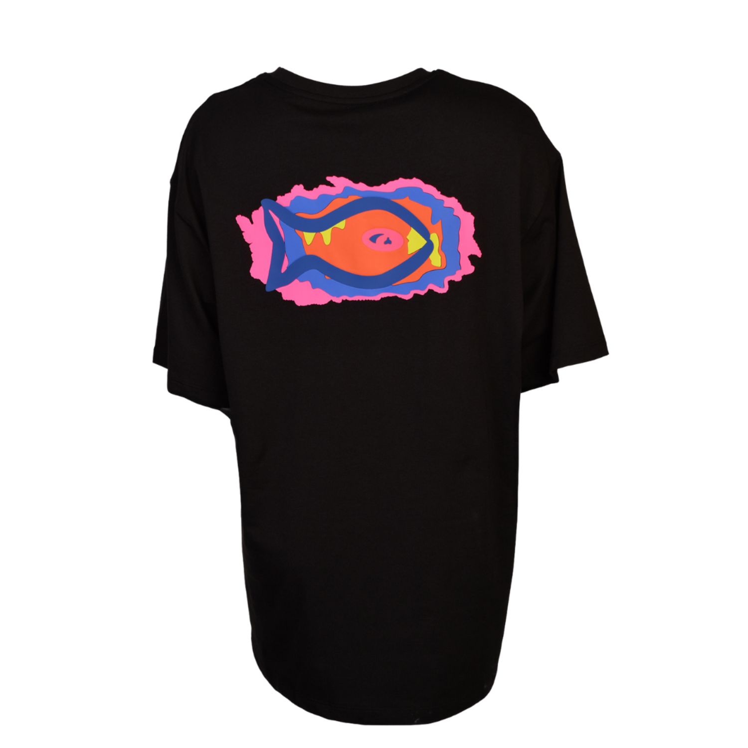 Joy-es Men's Black Lil Fish Unisex Tshirt In Black