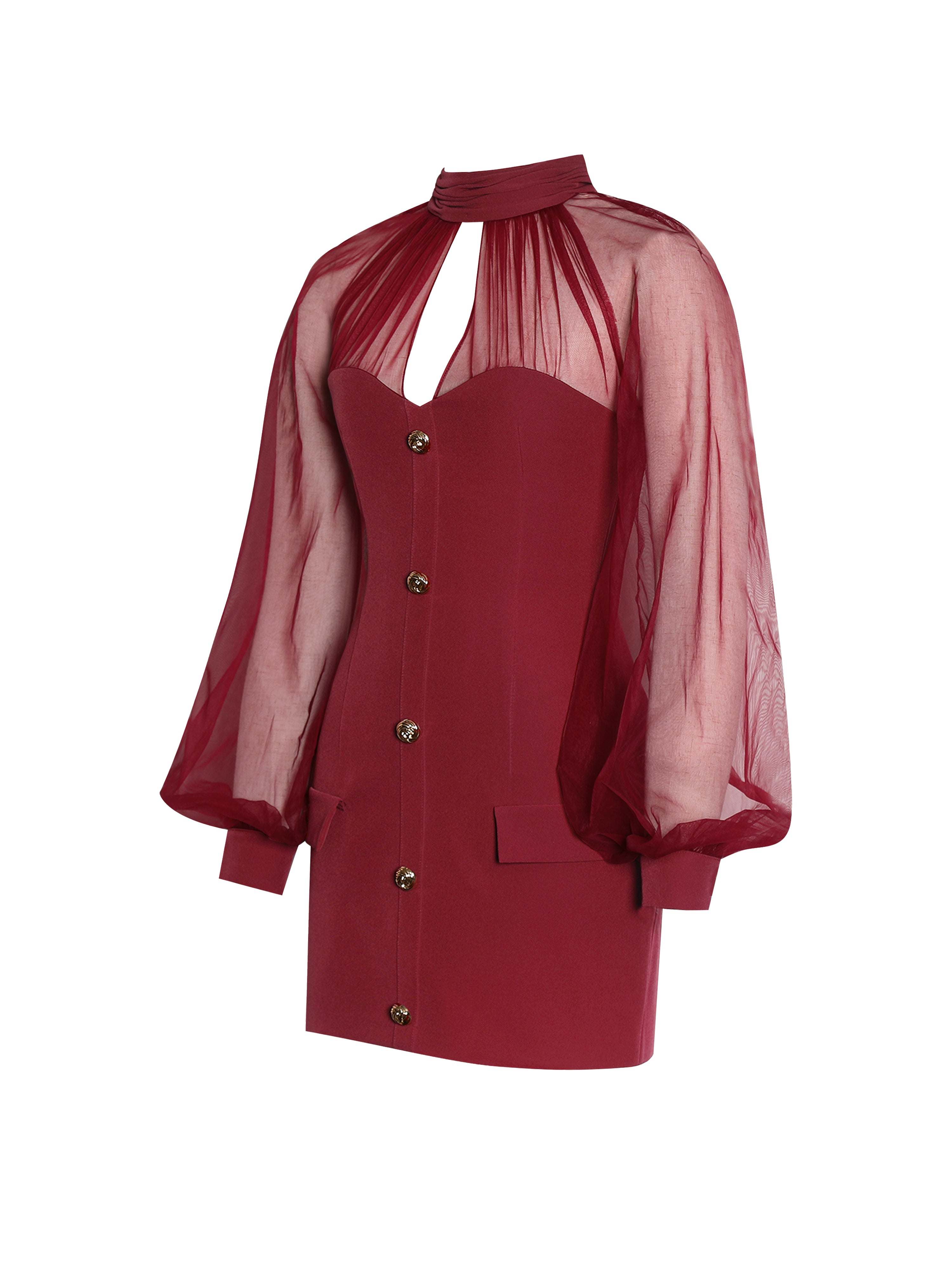 pink mini dress off the shoulder Velvi Off-the-Shoulder Mini Party Dress Sophie Hot Pink / XSmall