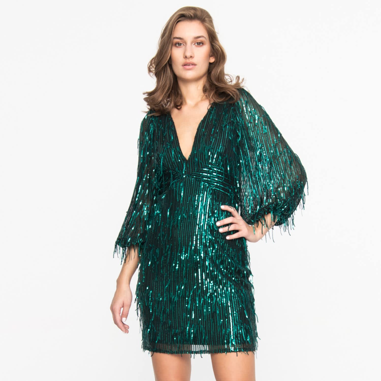 green emerald velvet dress Amazon.com: XUNRYAN Women's Sequin Feather Fringe Bodycon Mini Dress Sexy  Spaghetti Straps Tiered Tassel Short Party Gala Prom Dresses Green :  Clothing, Shoes & Jewelry main image 0