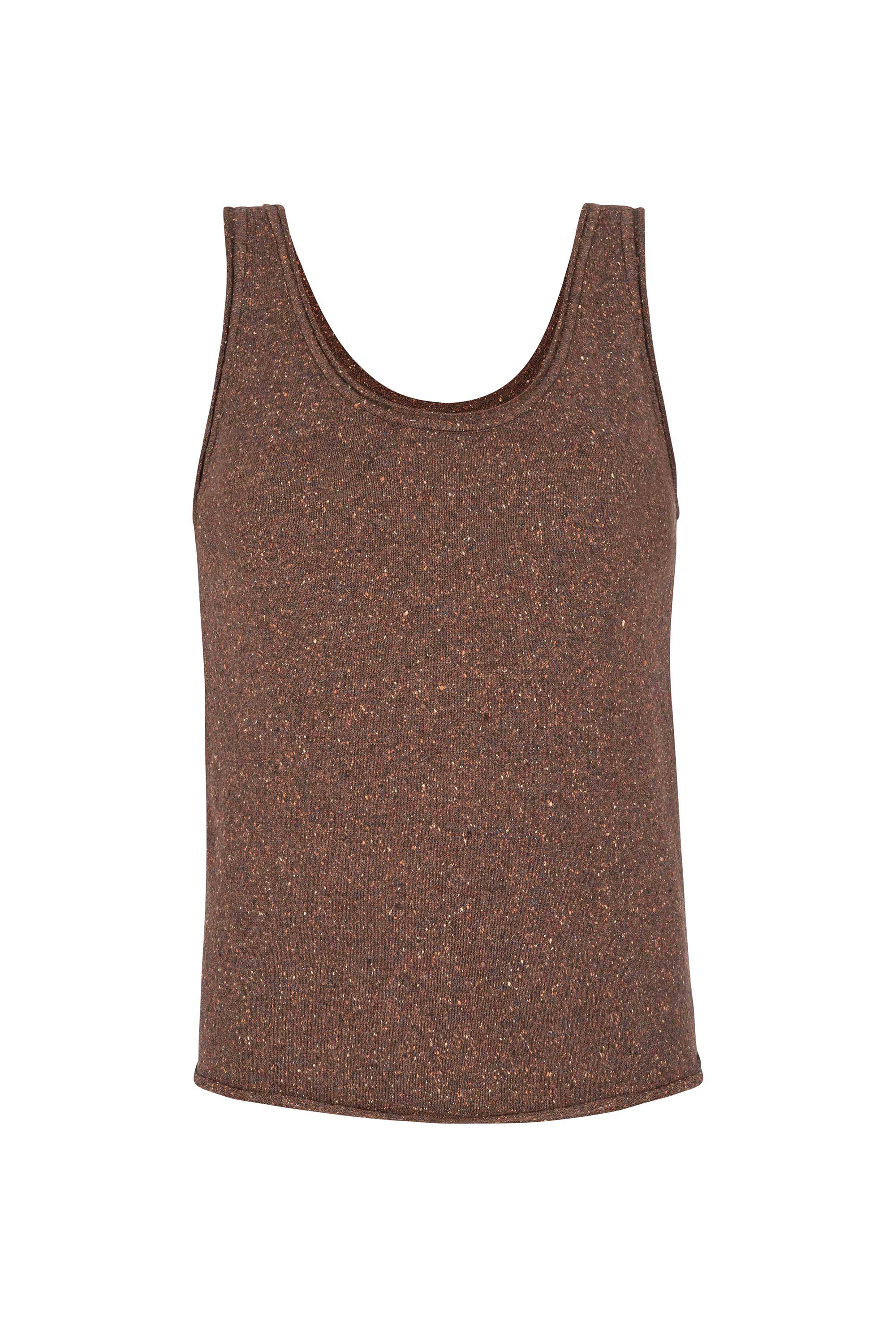 Salanida Women's Brown Sabbia Tank Top Chocolate